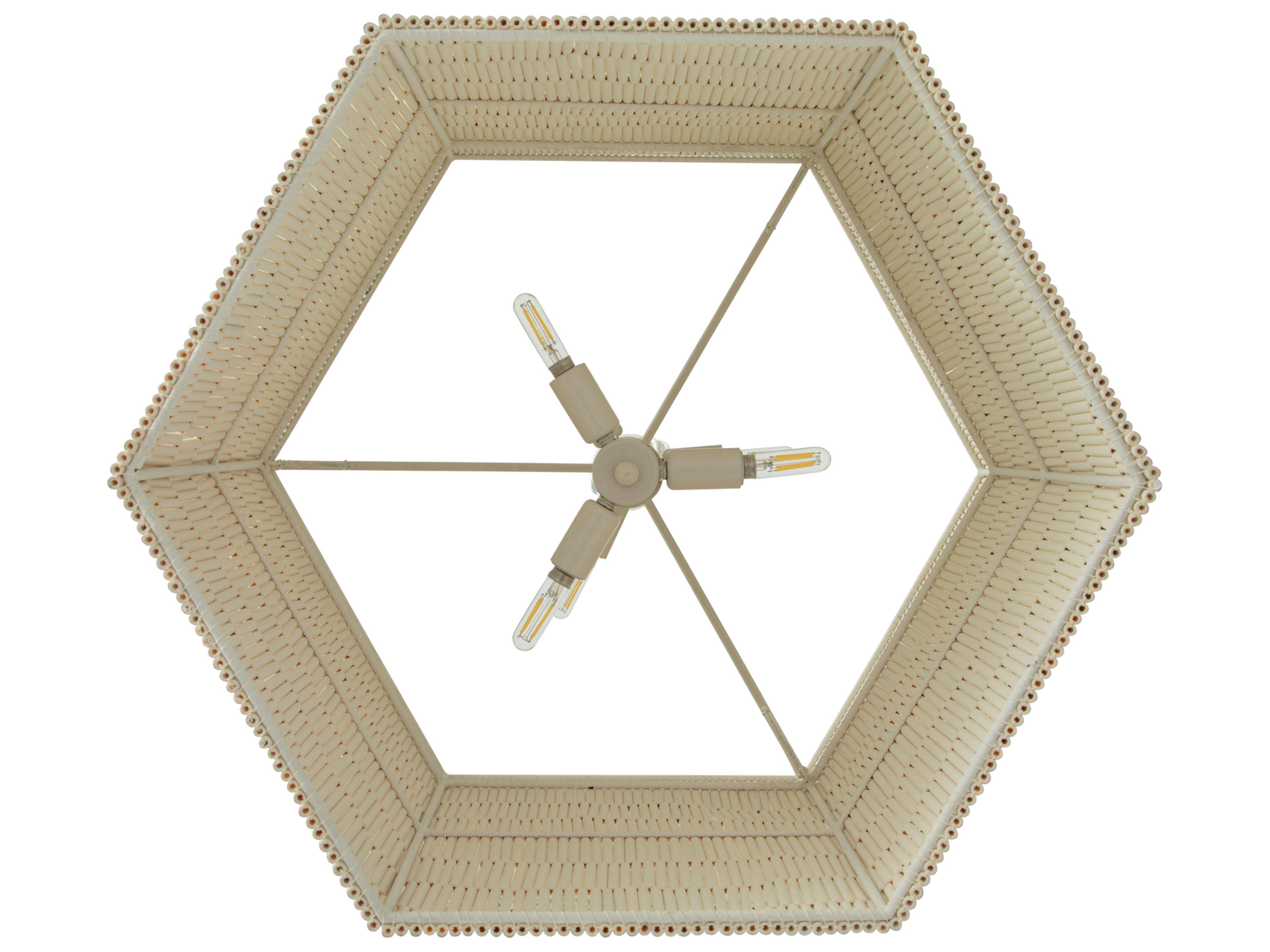 Gabby Eileen 6-Light Winter White Ivory Gray Tiered Pendant