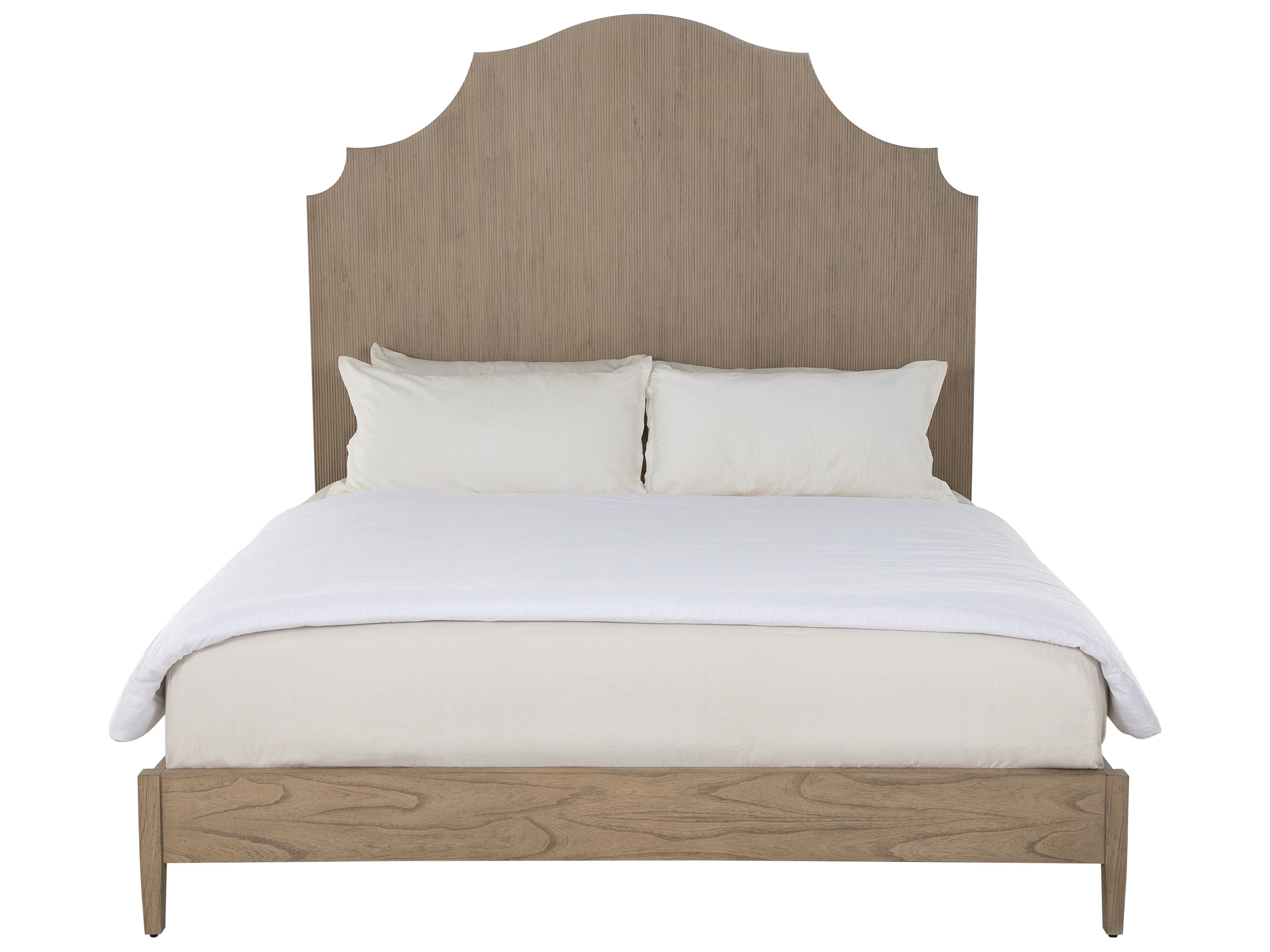 Princeton Cerused Natural Brown Mindi Wood King Panel Bed