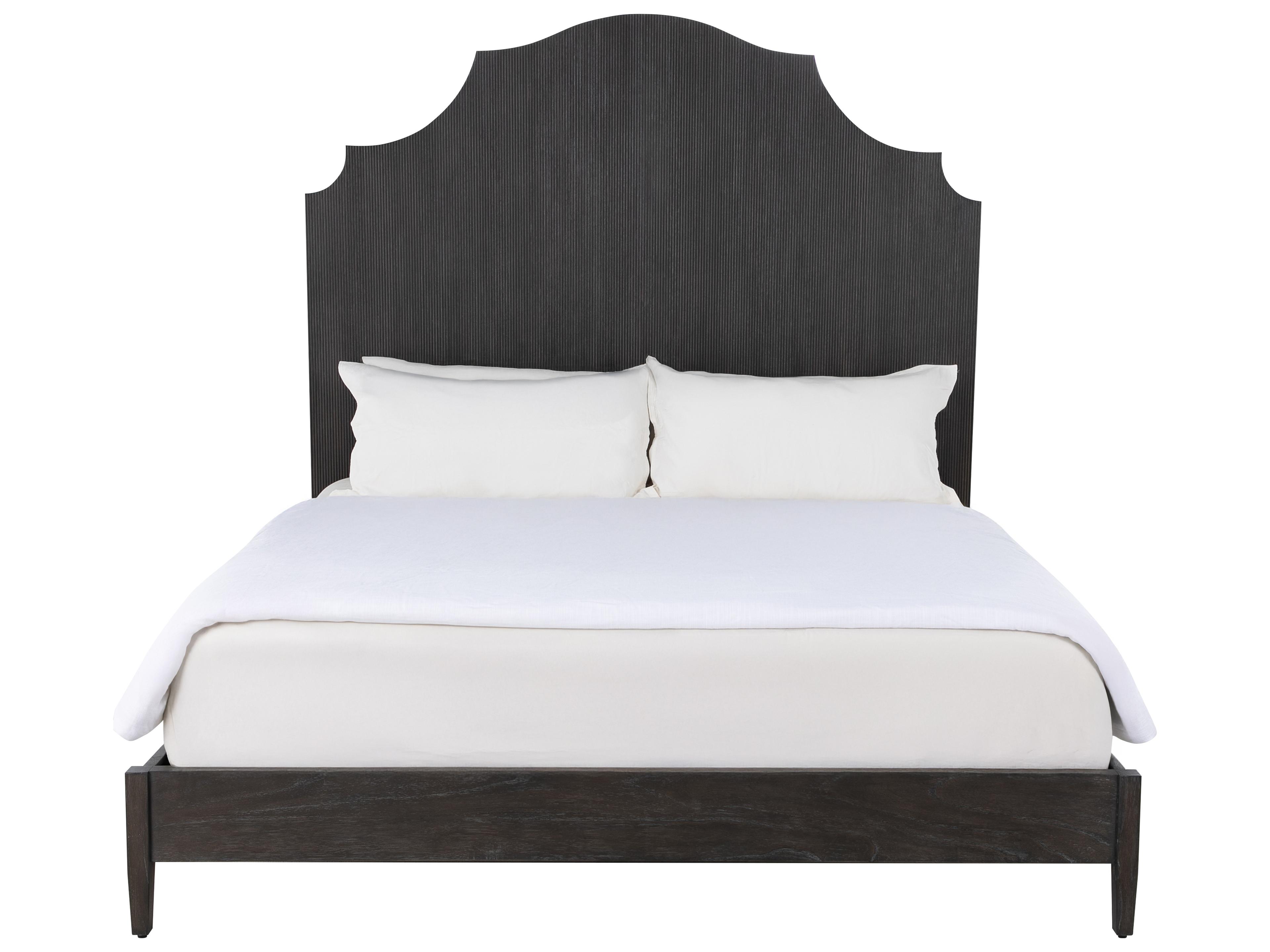 Princeton Cerused Forest Black Mindi Wood King Panel Bed