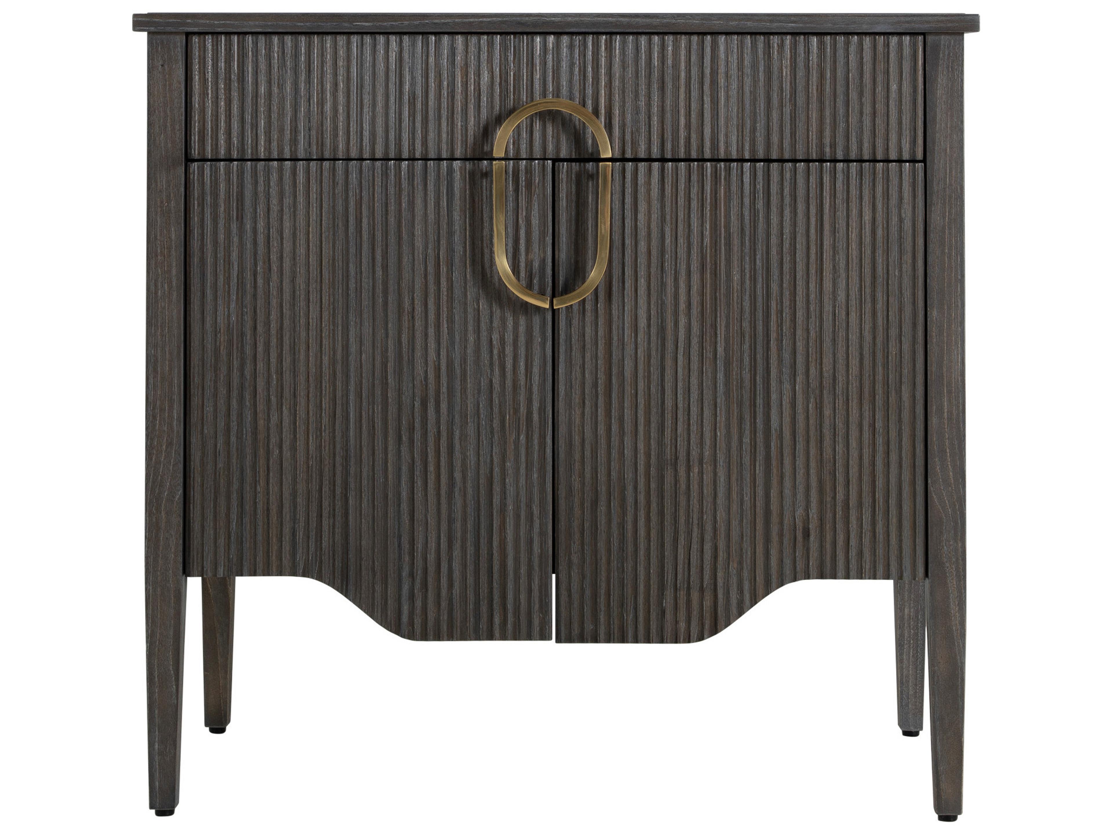 Gabby Darrius 1-Drawer Gray Nightstand