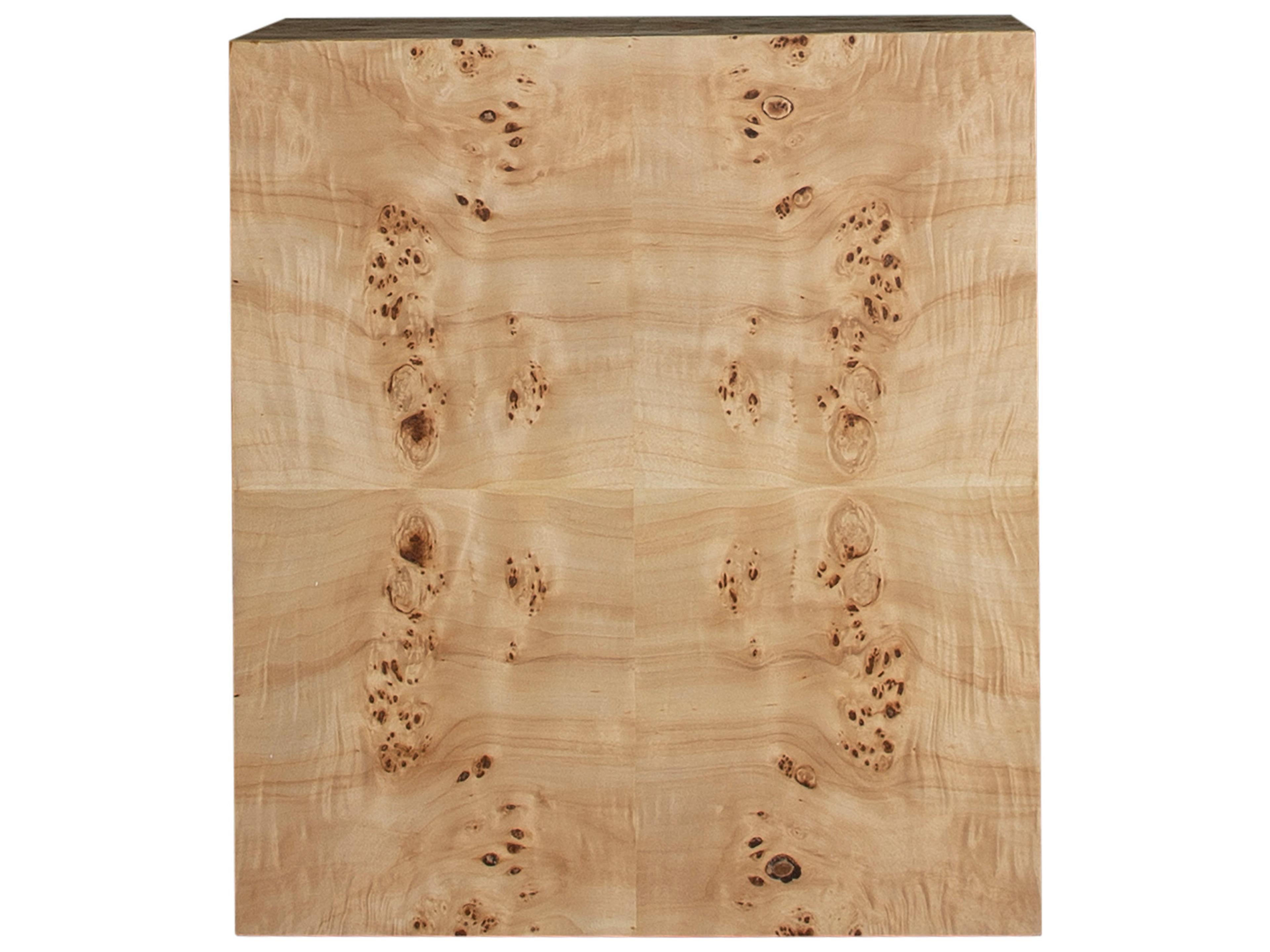 Gabby Alistair Rectangular Wood Maple Burl End Table