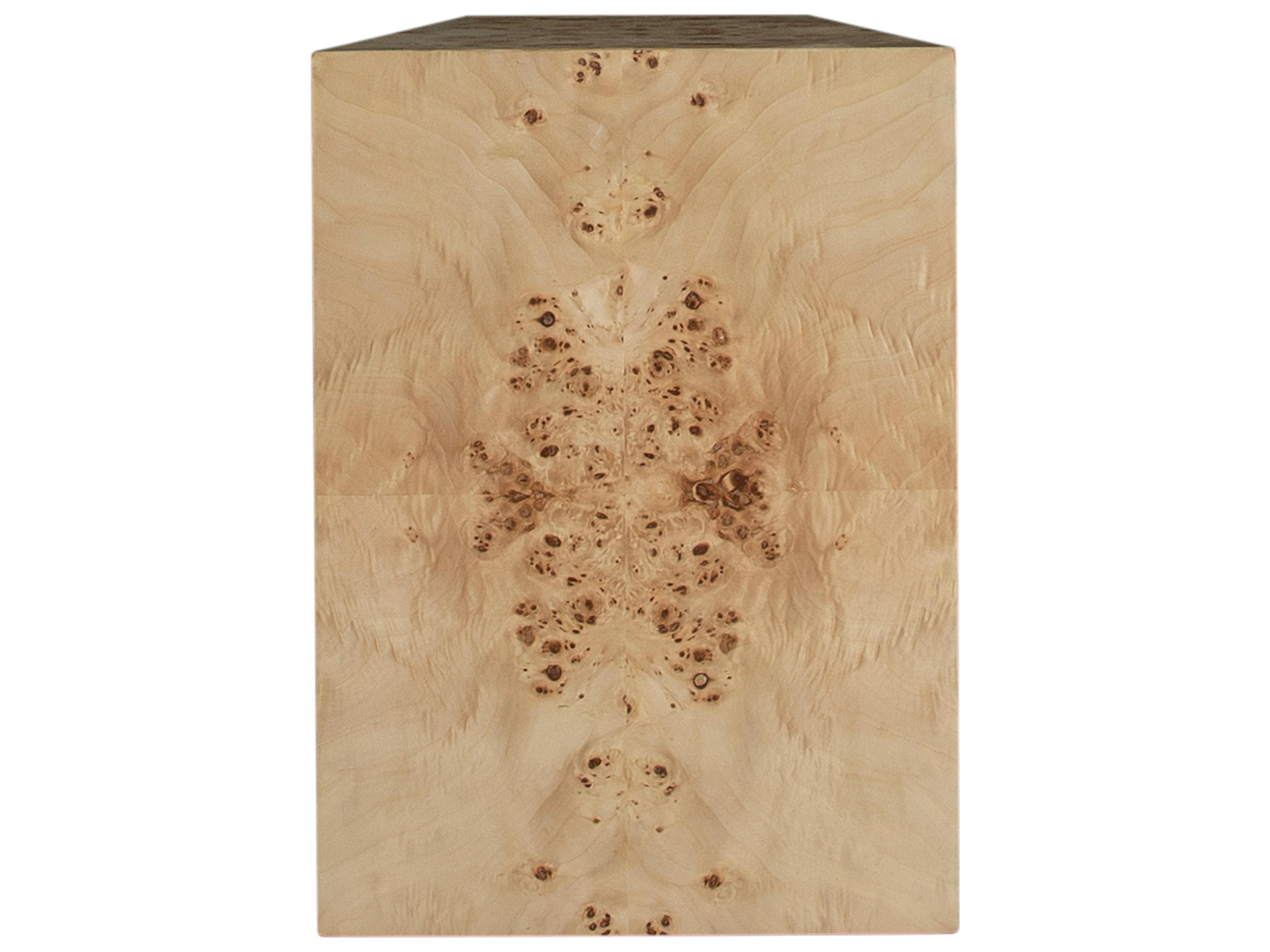 Gabby Alistair Rectangular Wood Maple Burl End Table