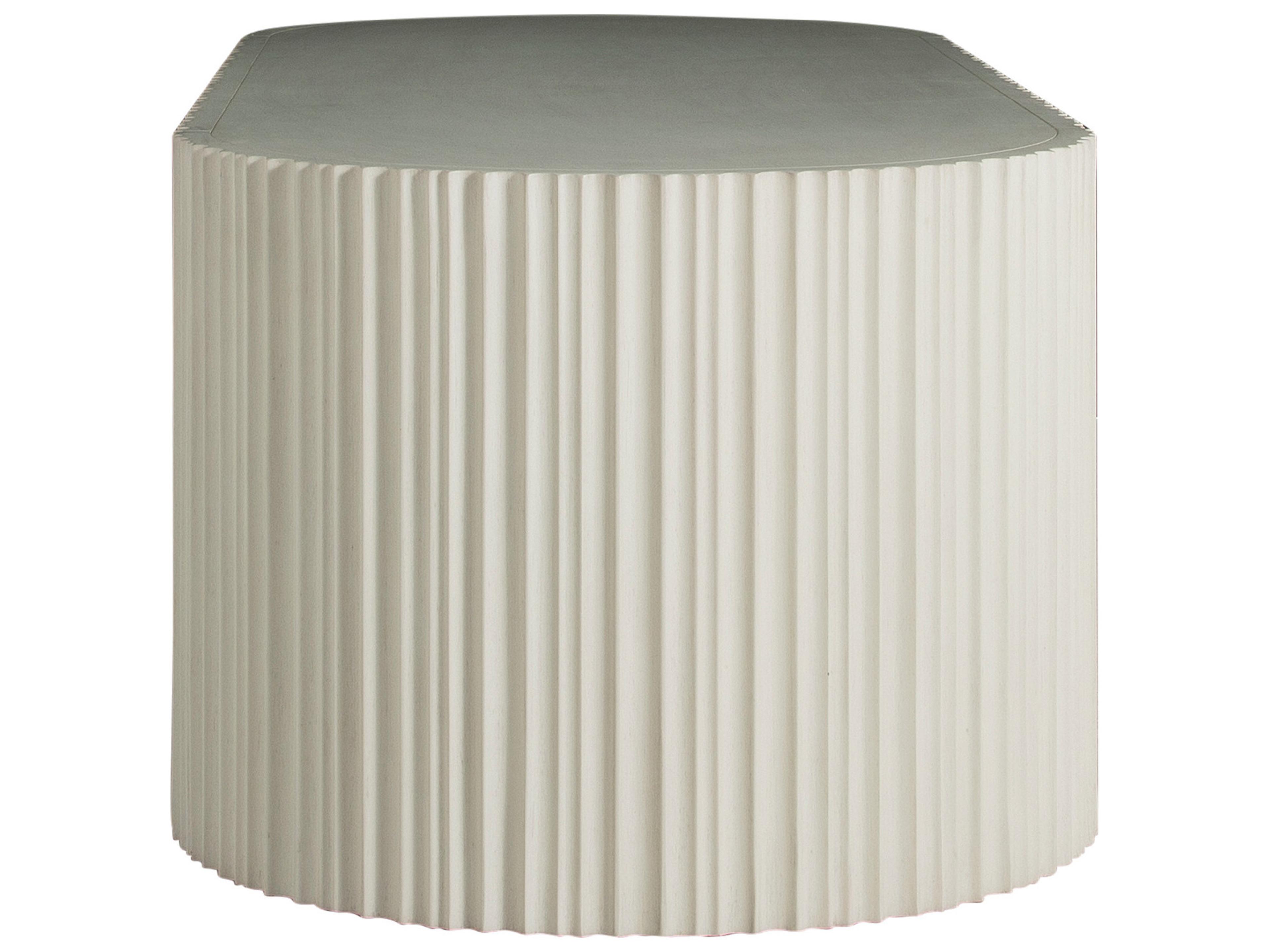 Gabby Isadora Oval Wood Sesame White Coffee Table