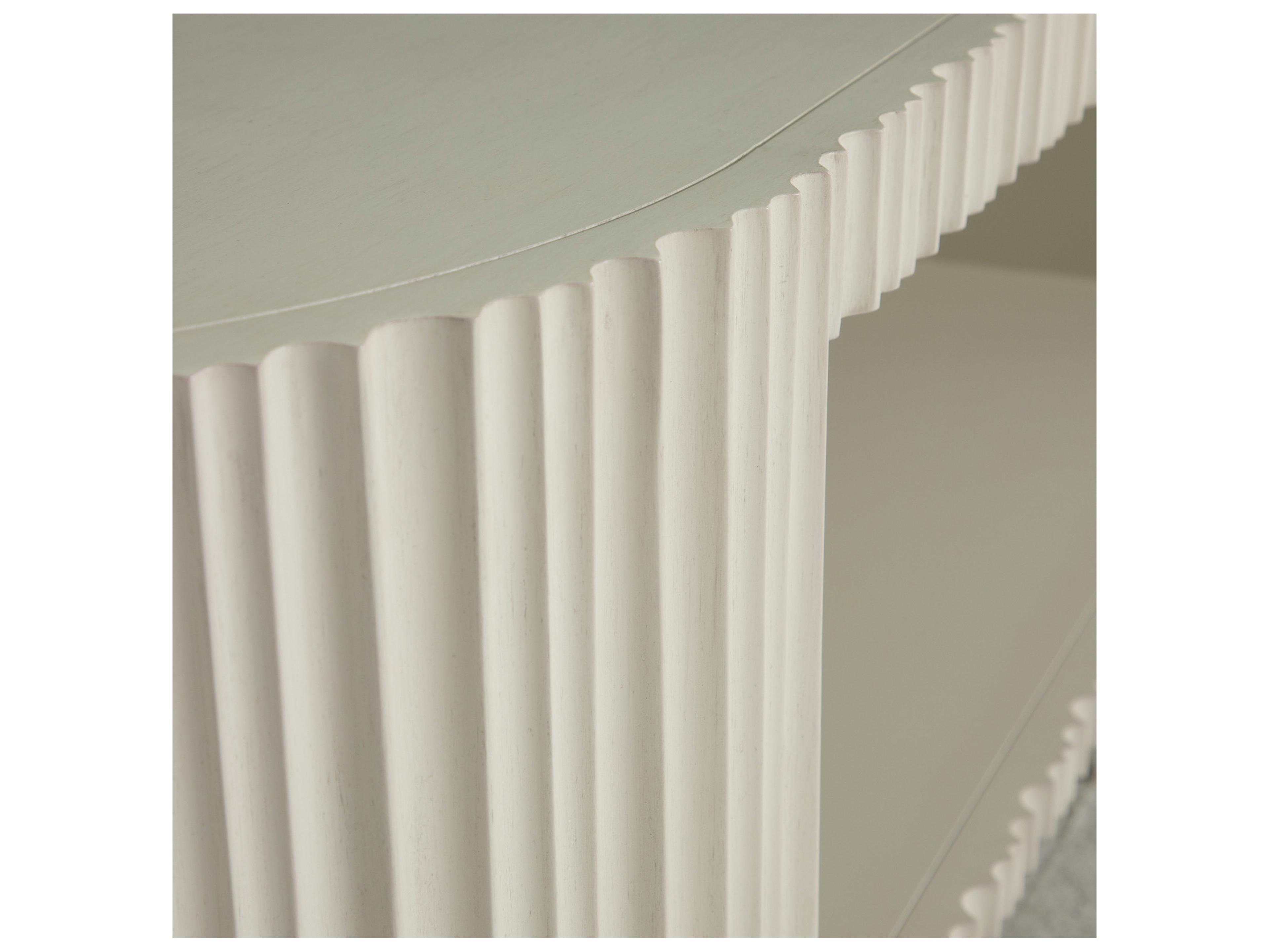 Gabby Isadora Oval Wood Sesame White Coffee Table