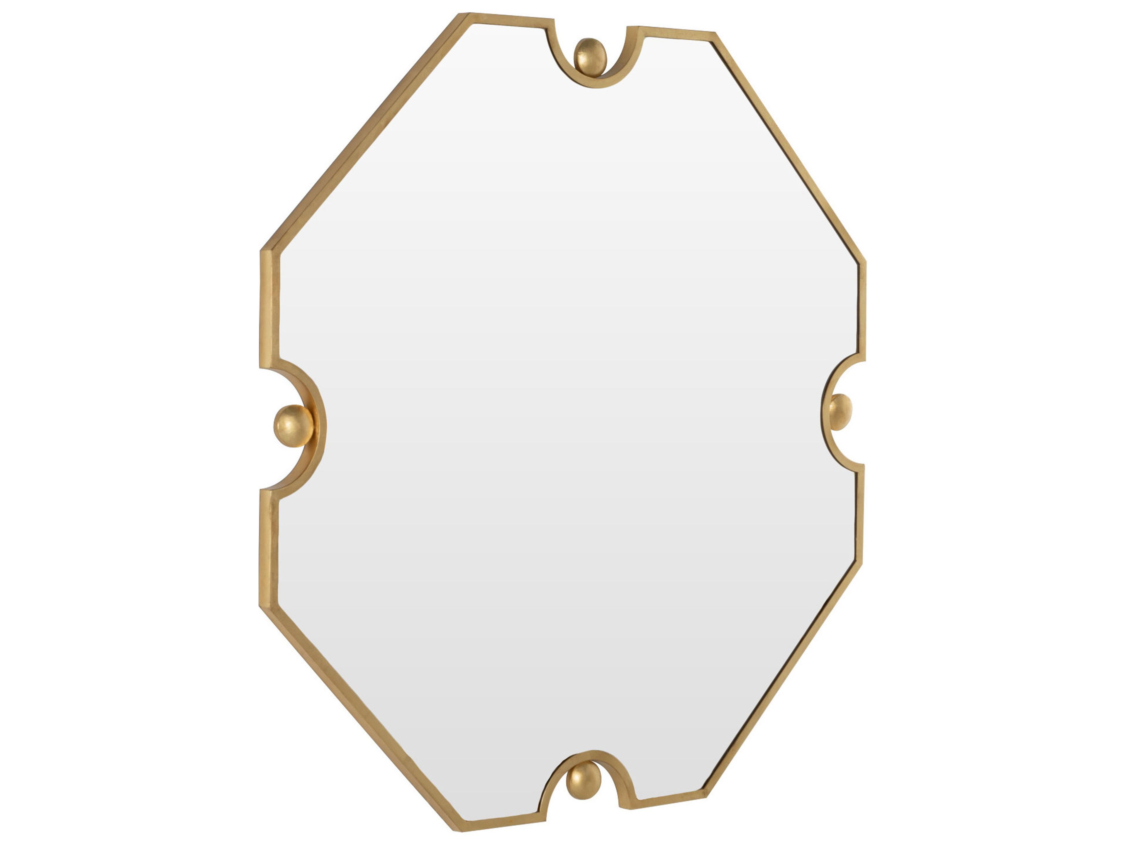 Monet Antique Brass Clear Mirror Yellow Wall