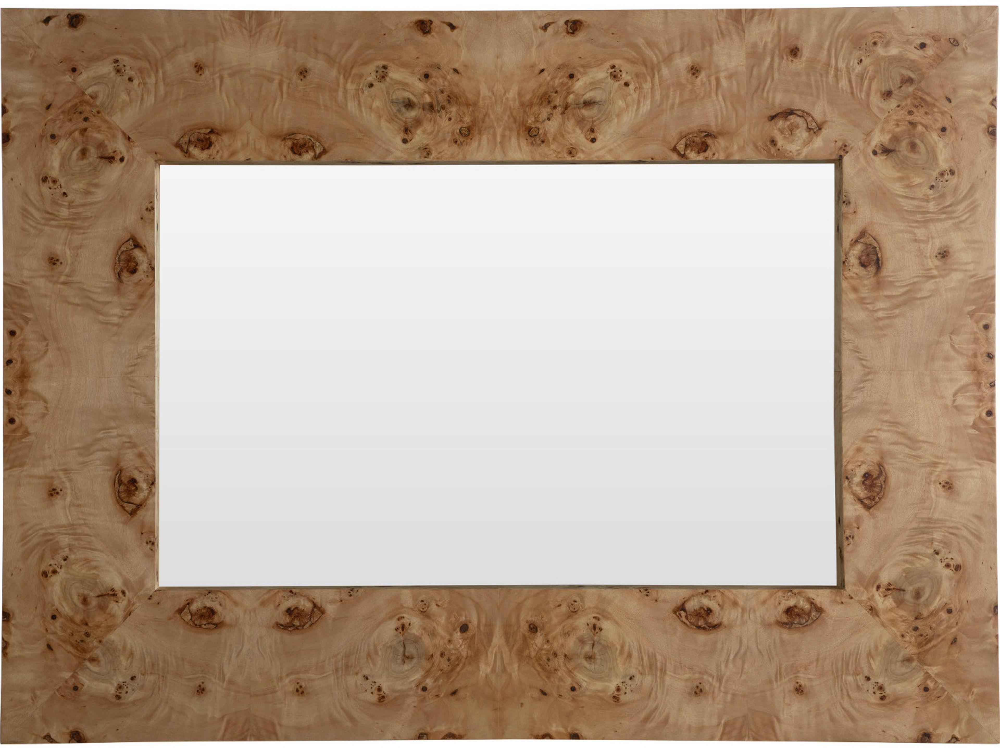 Gabby Saul Clear Mirror Maple Burl Brown Wall Rectangular