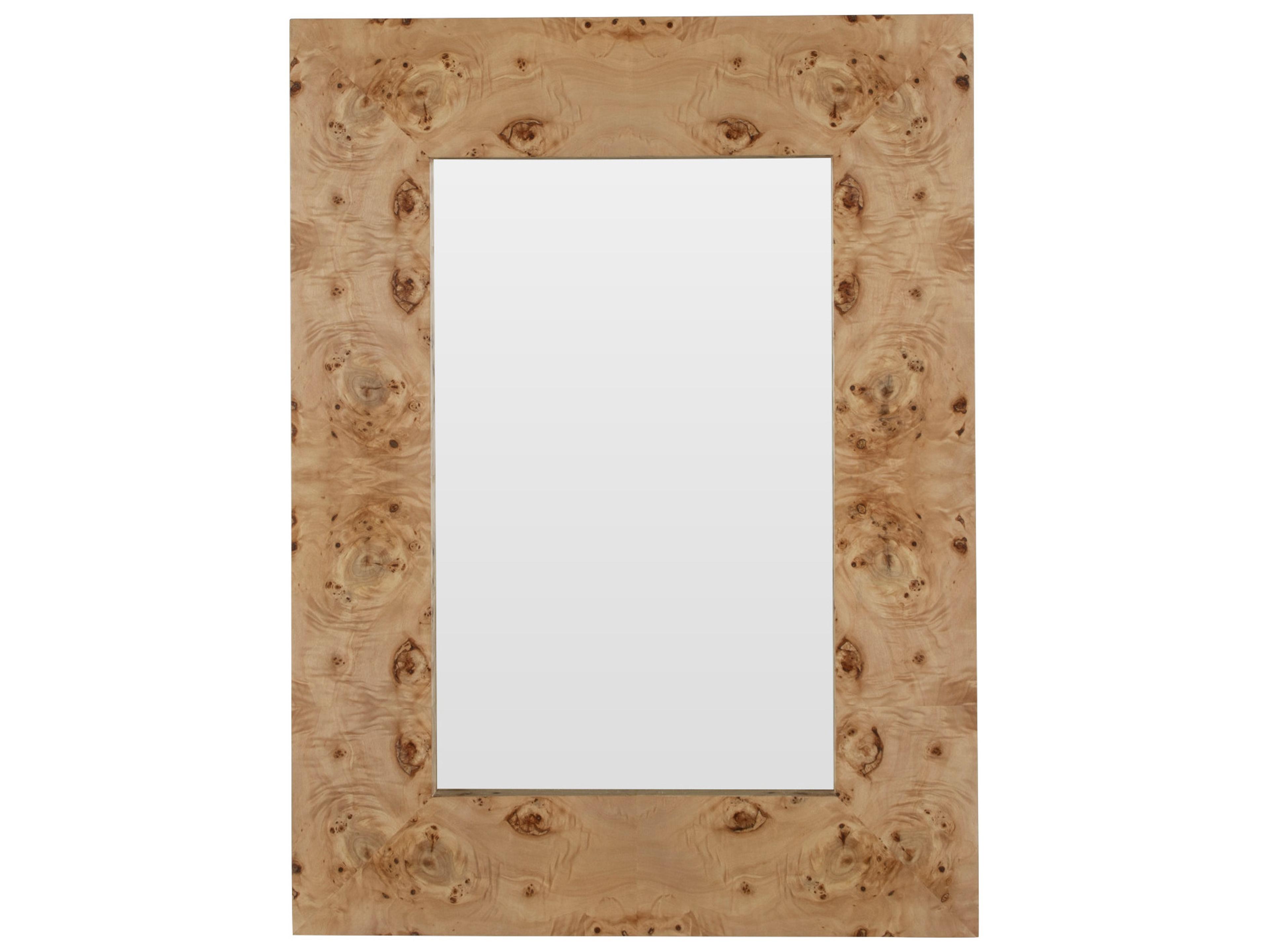 Gabby Saul Clear Mirror Maple Burl Brown Wall Rectangular