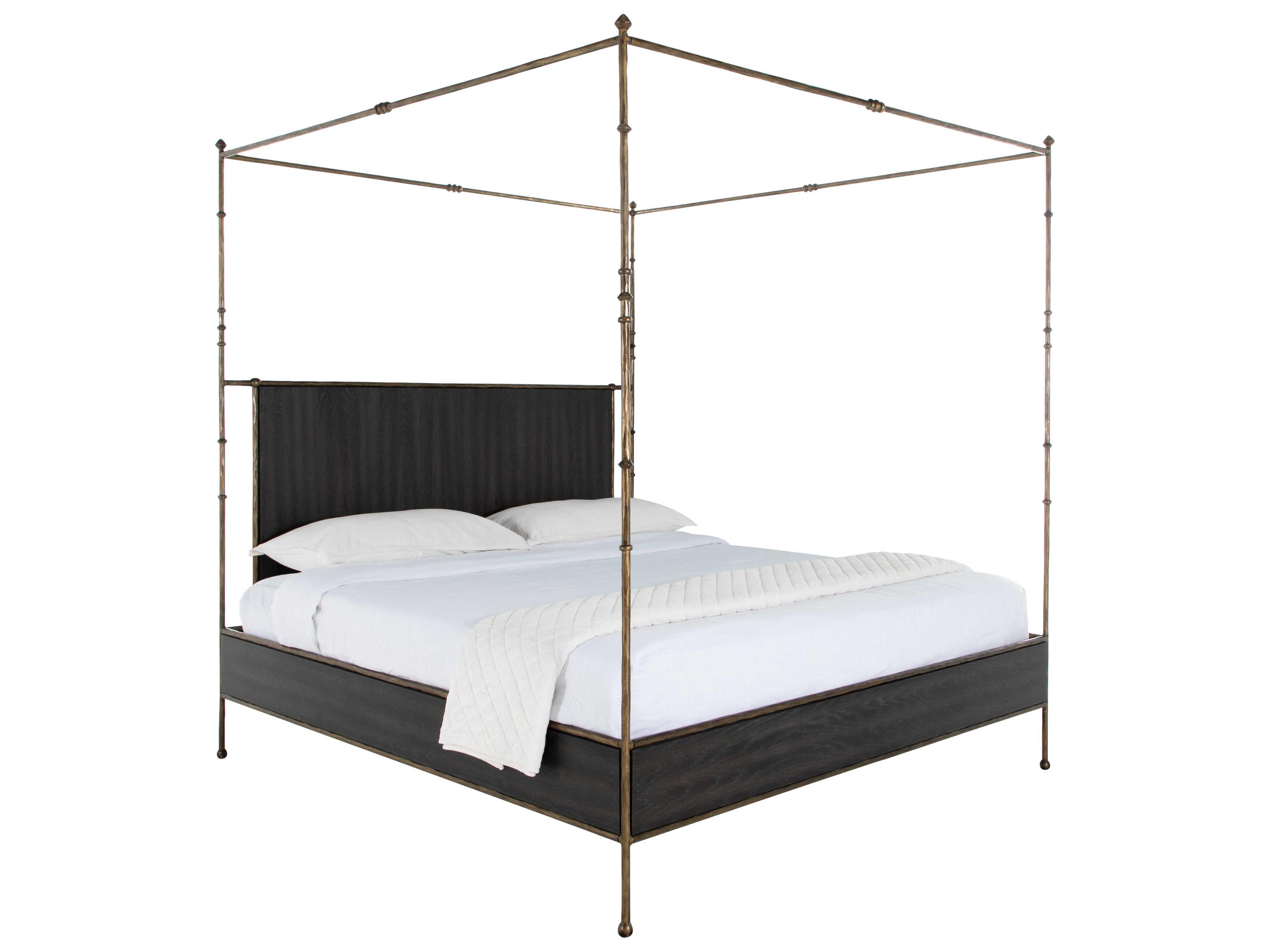 Reese Black Wood King Poster Bed