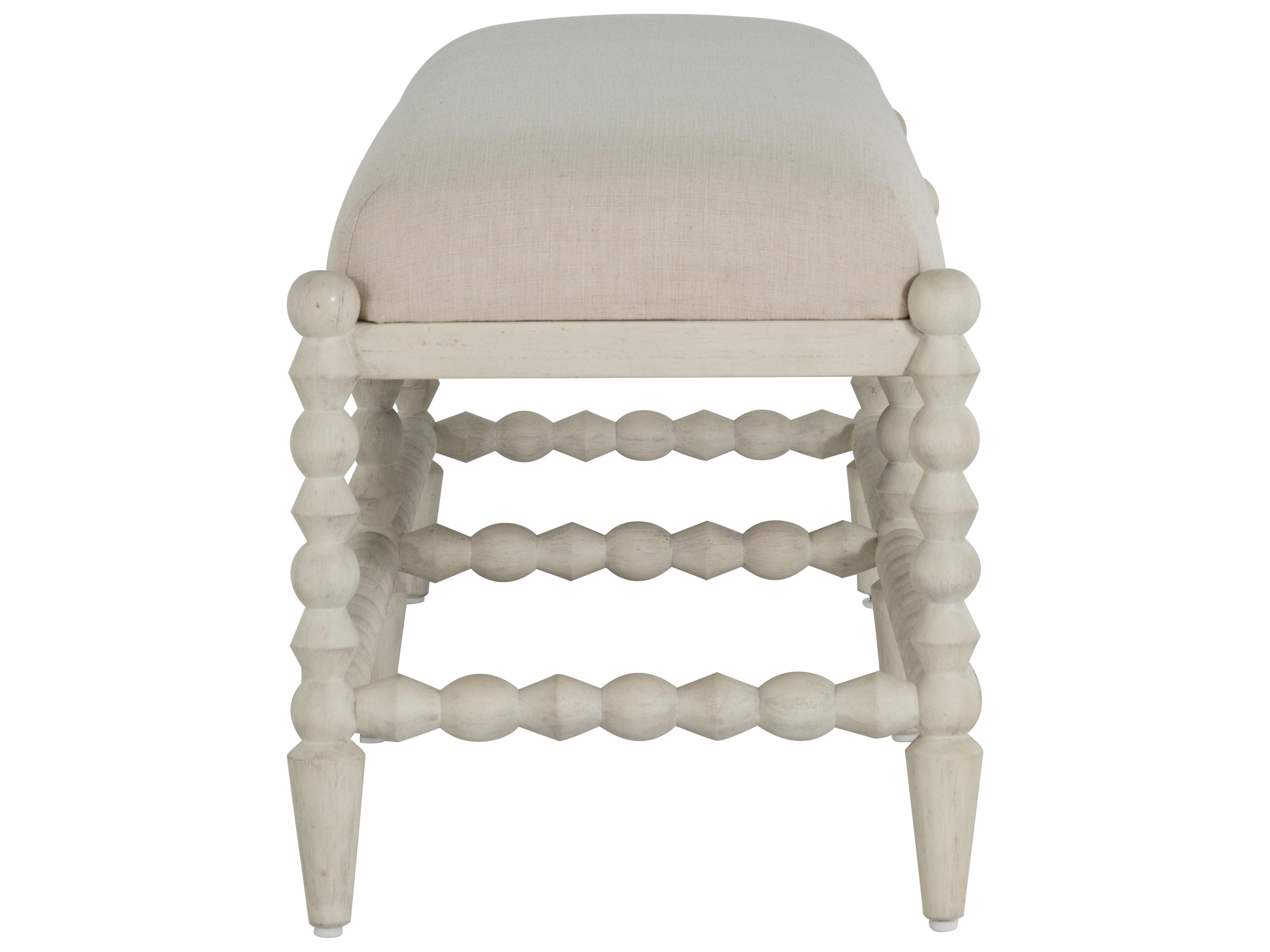 Gabby Jennifer White & Ivory Upholstered Accent Bench