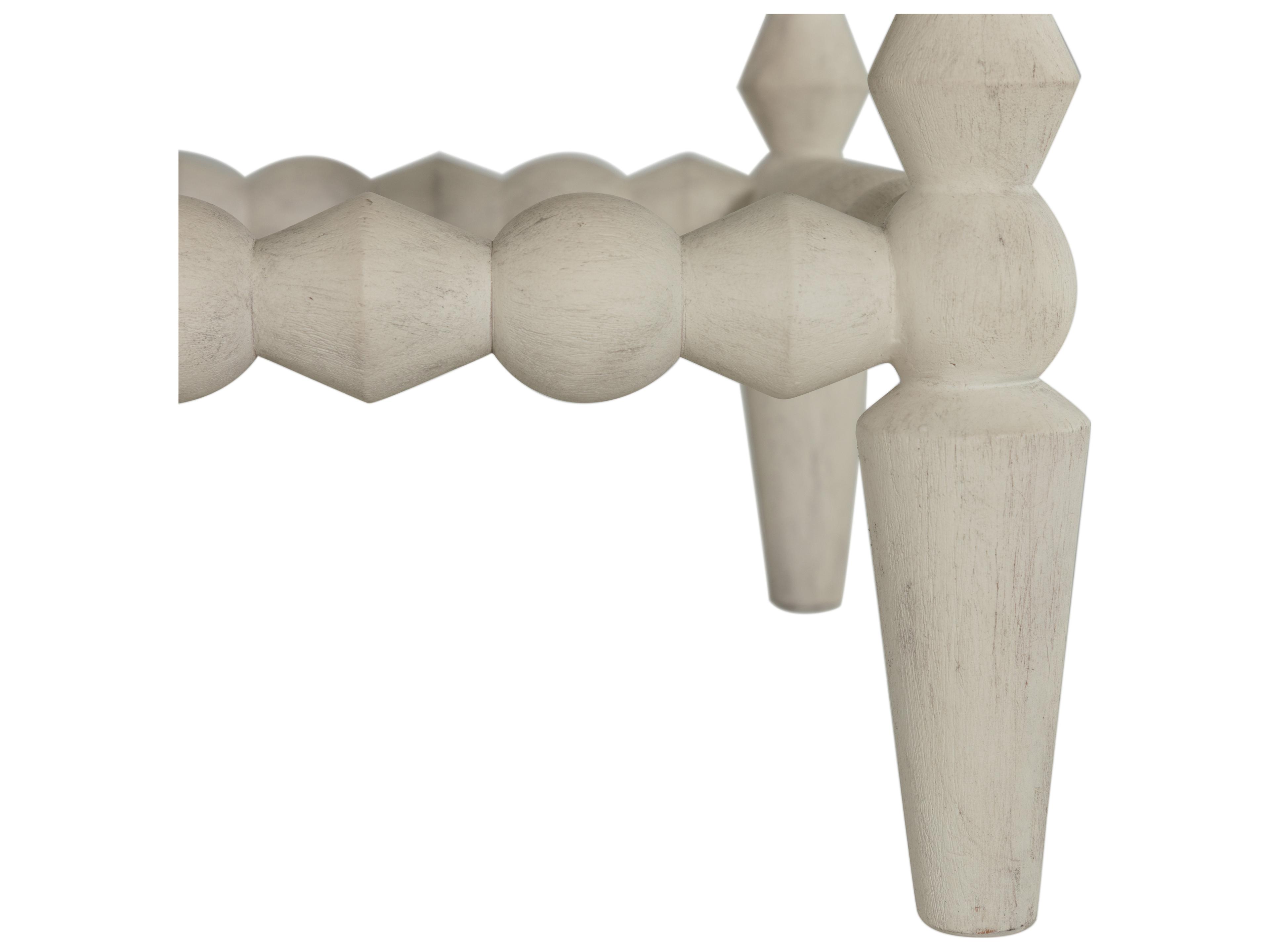 Gabby Jennifer White & Ivory Upholstered Accent Bench