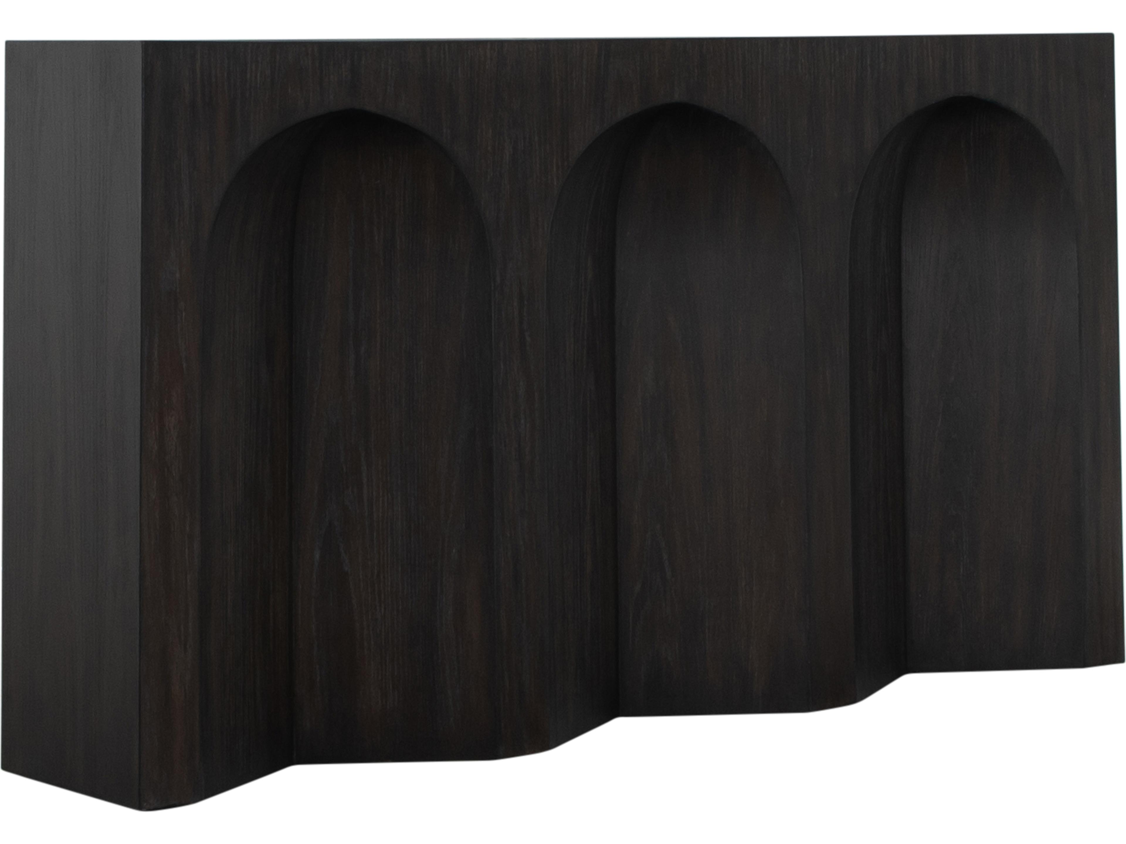 Arlee Rectangular Wood Brown Console Table