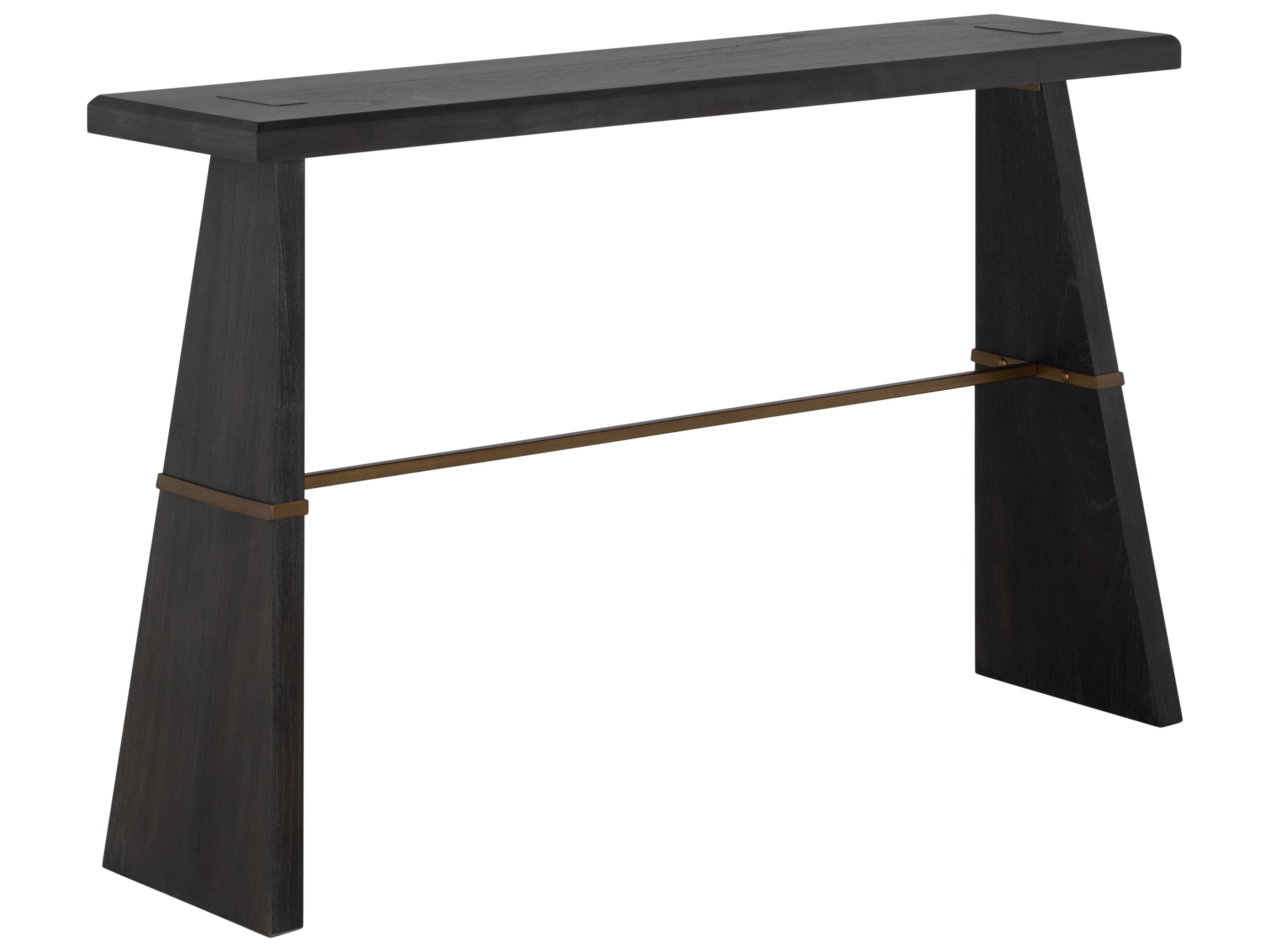 Havana Rectangular Wood Black Brown Console Table