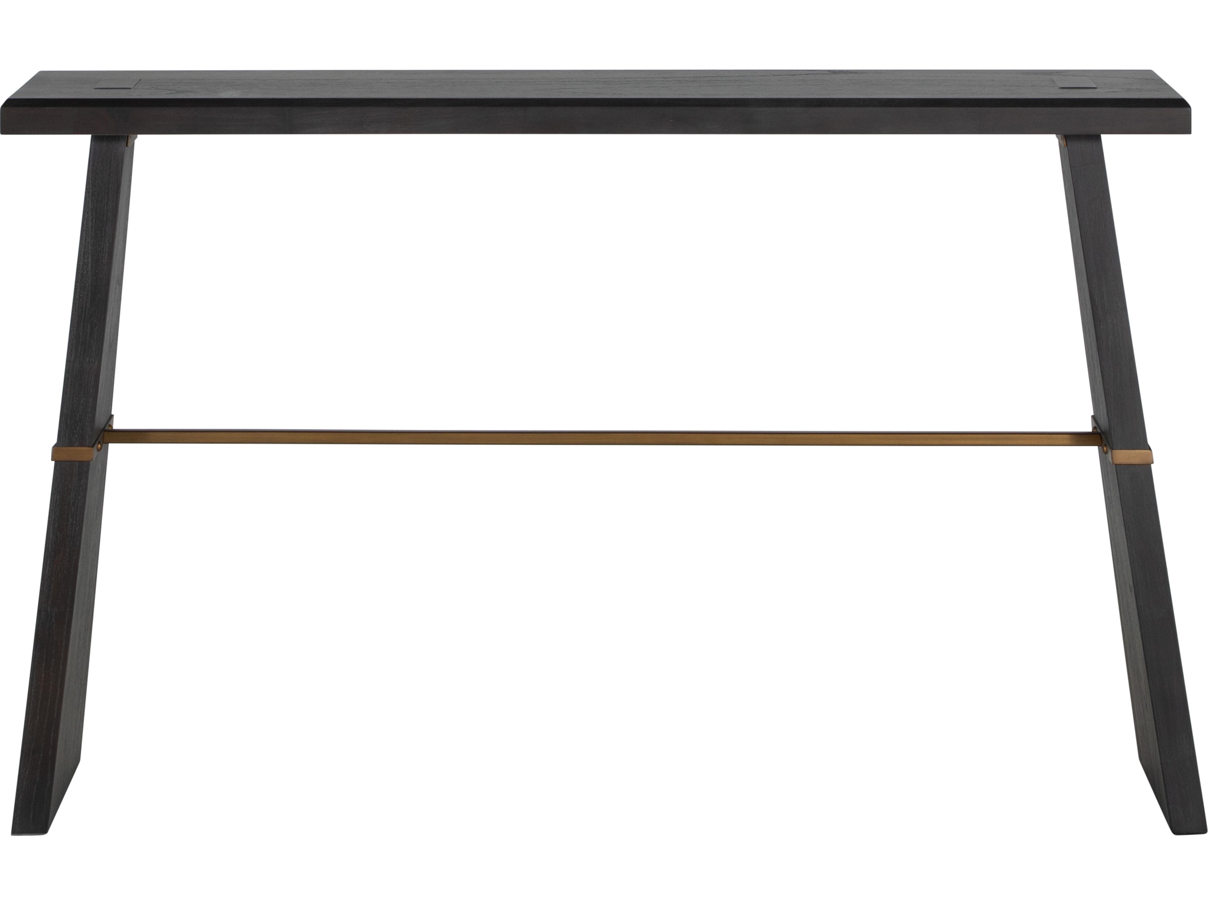 Gabby Havana Rectangular Wood Black Brown Console Table