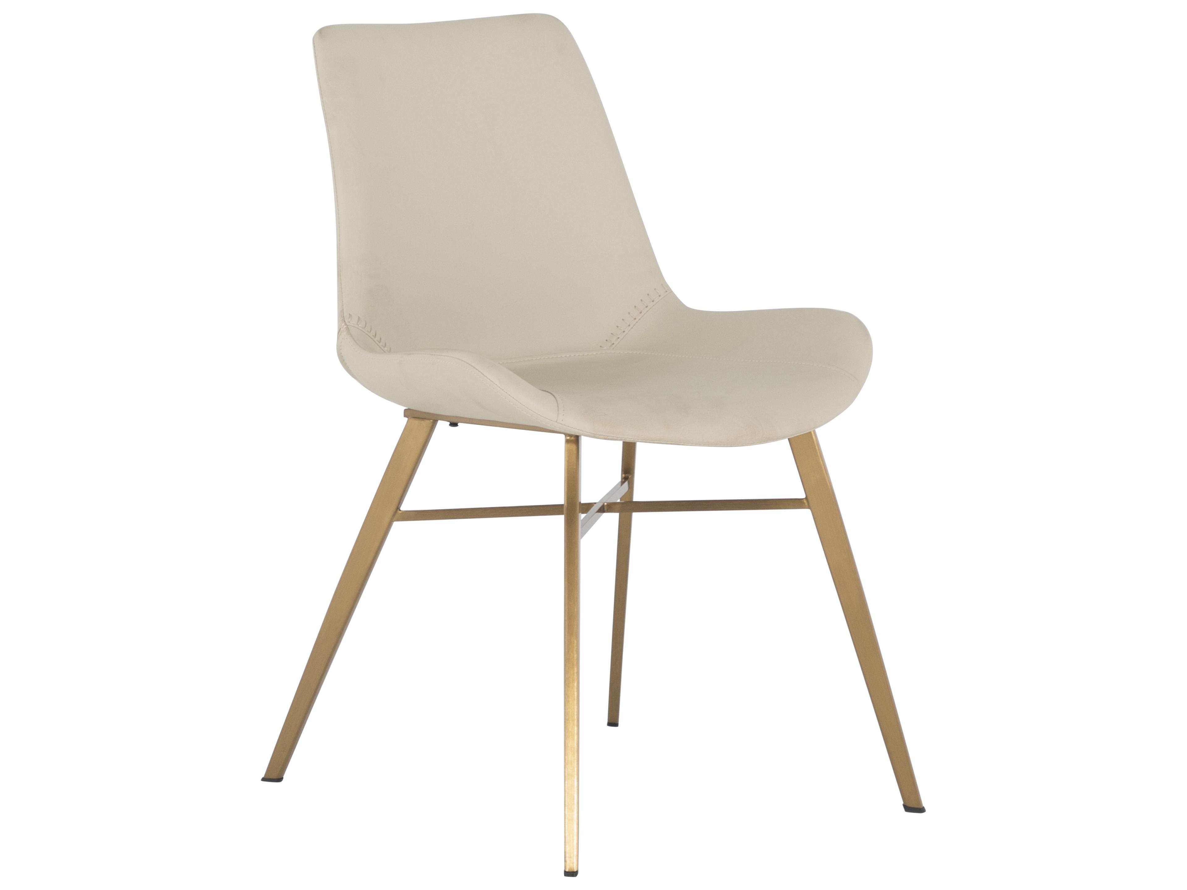 Hines White Faux Leather Armless Dining Chair