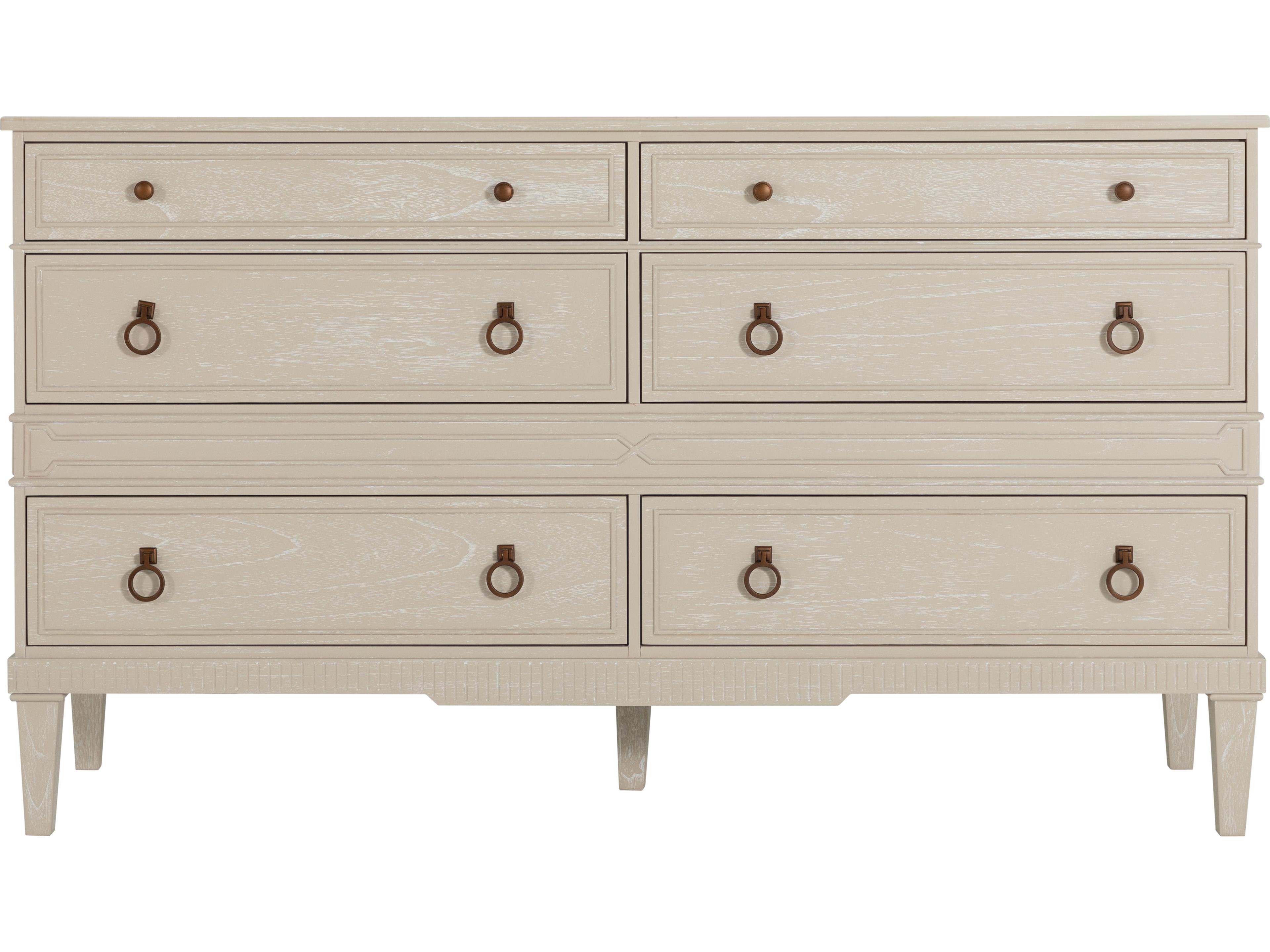 Gabby Archie 6-Drawers Beige Mindi Wood Double Dresser