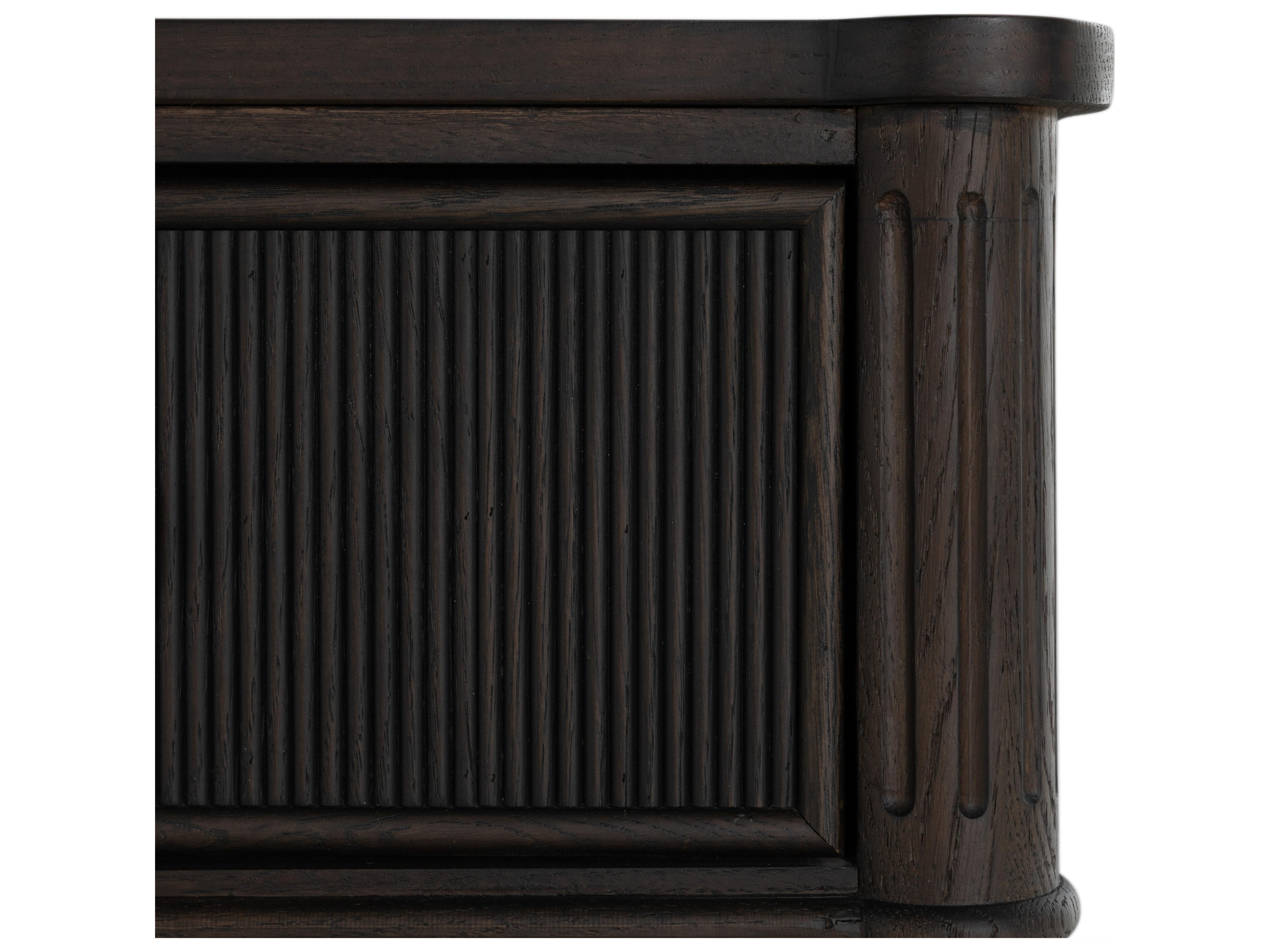 Gabby Andrea 6-Drawers Brown Oak Wood Double Dresser