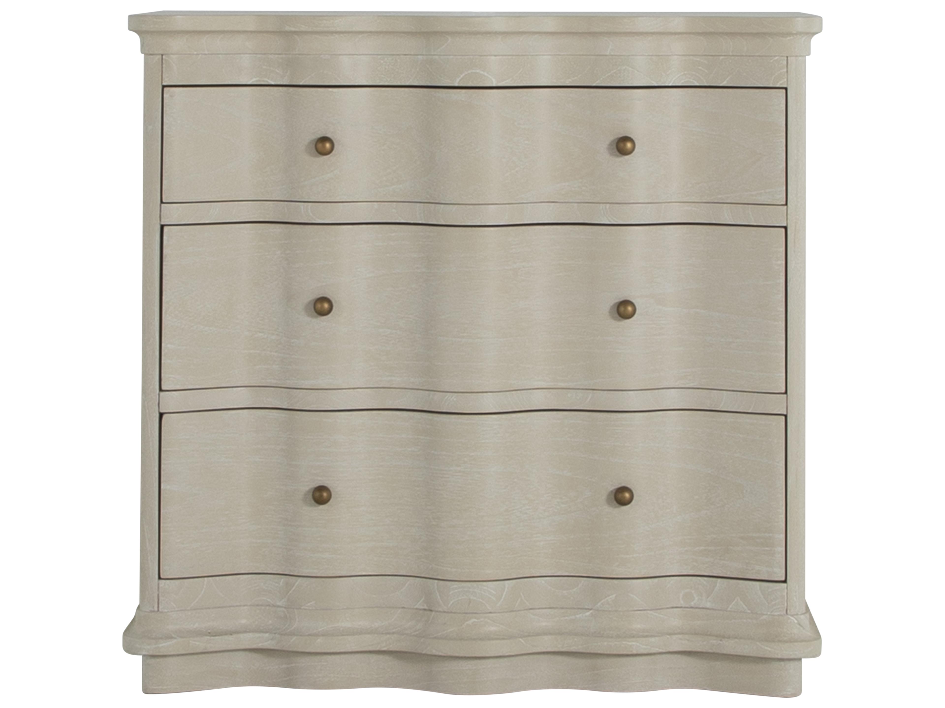 Meredith 3-Drawers Beige Mindi Wood Nightstand