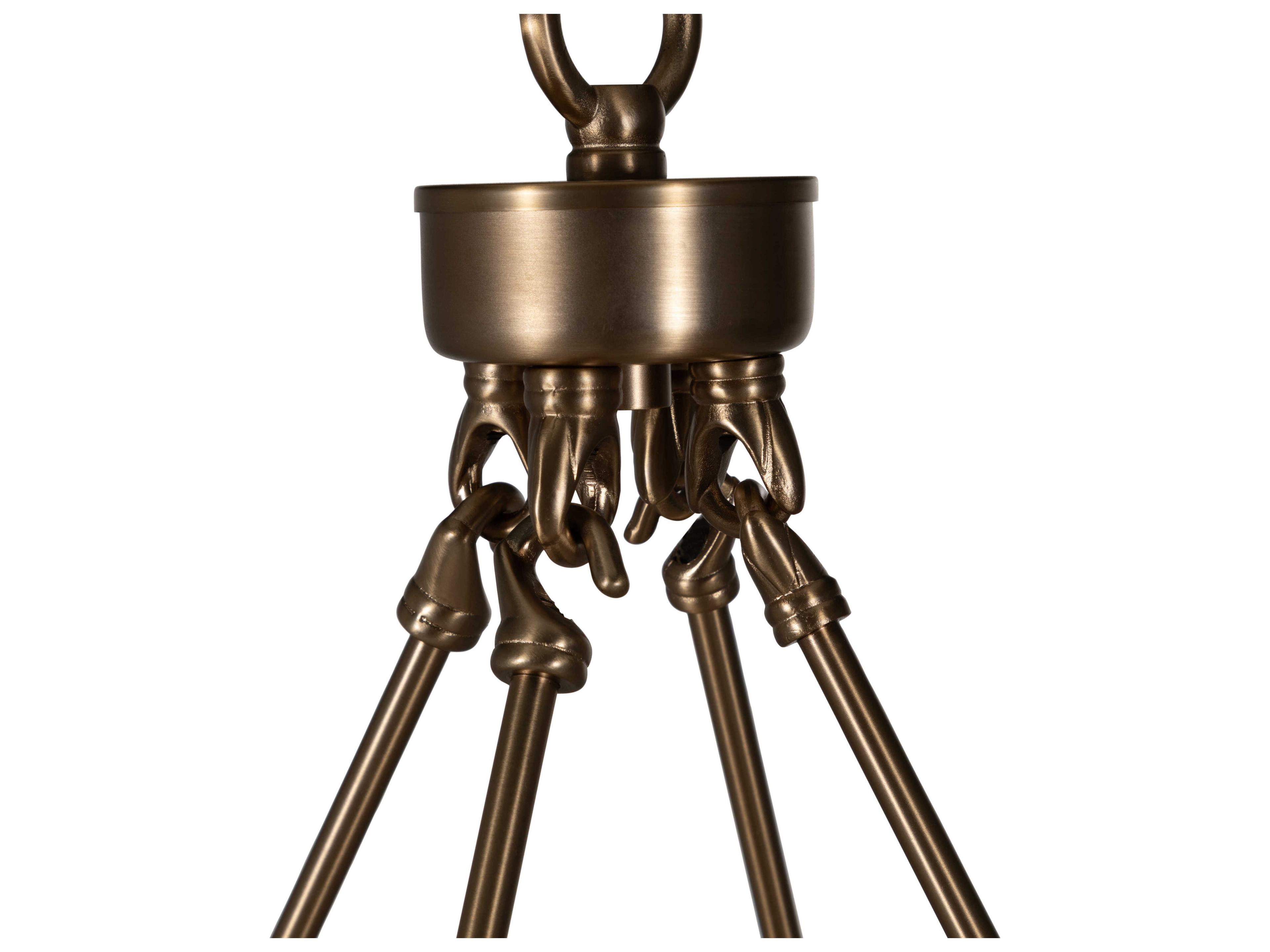 Gabby Augusta 5-Light Brass Tiered Pendant