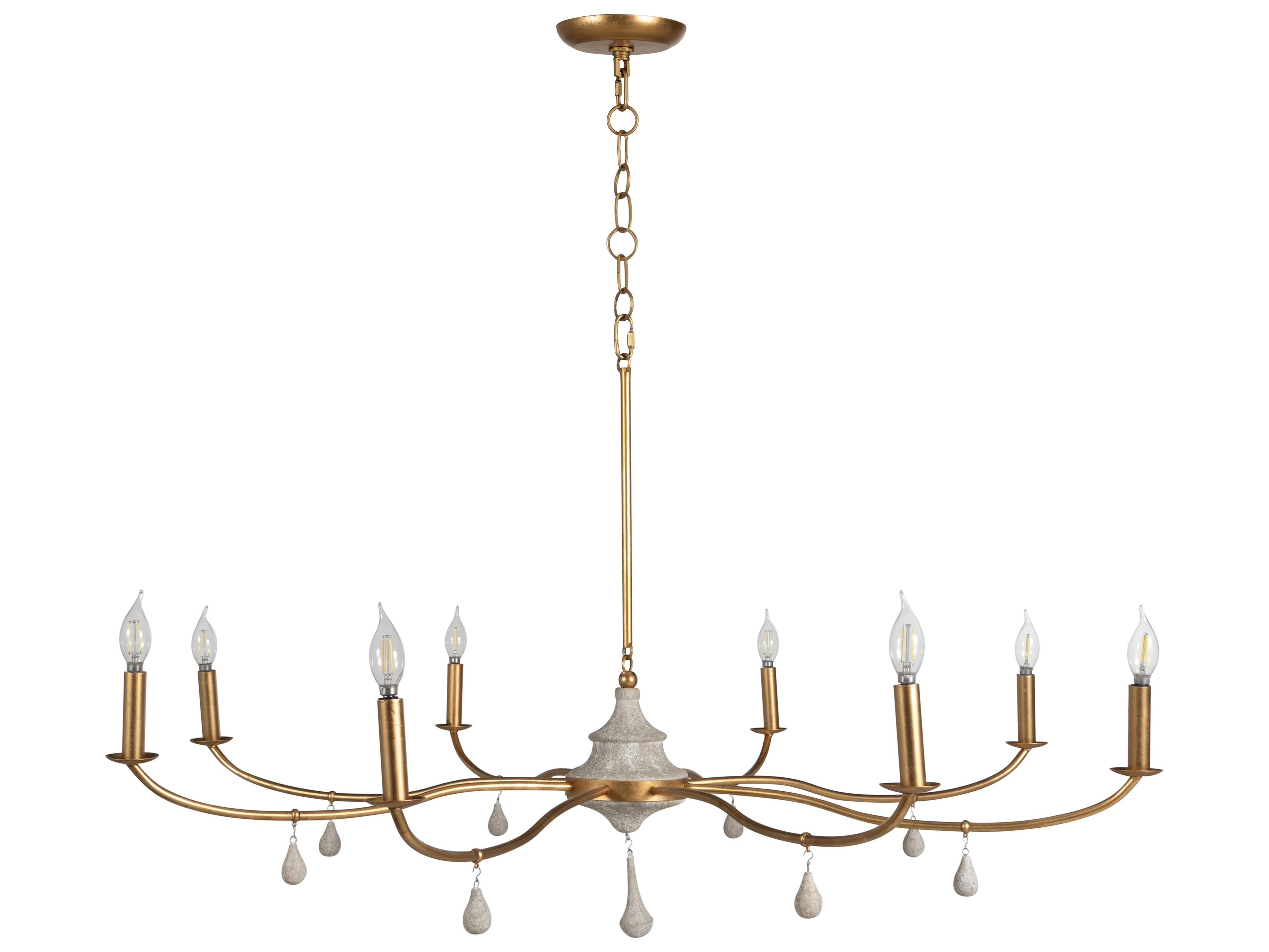 Loretta 8-Light Gold Candelabra Chandelier