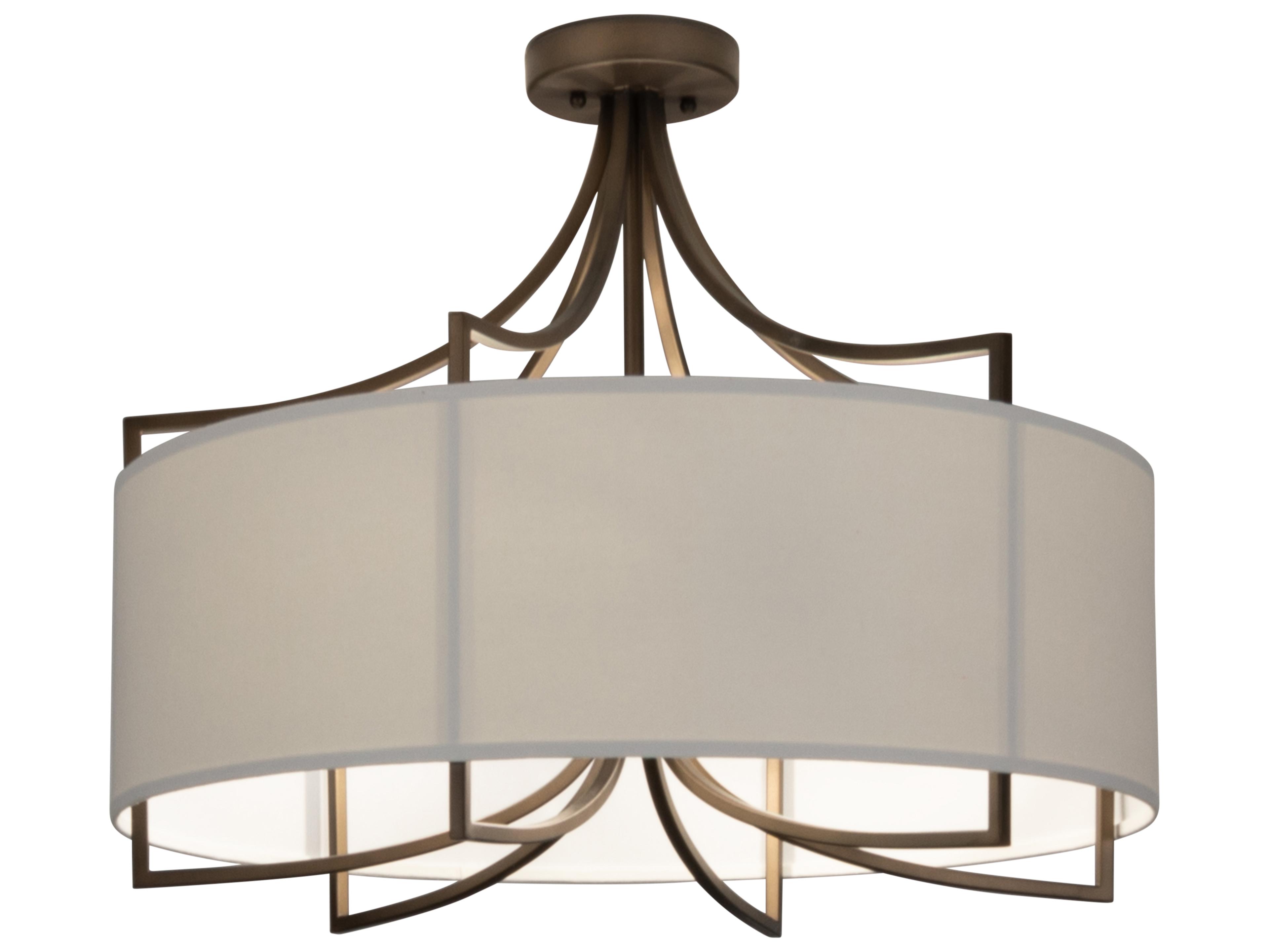 Gabby Lacey 4-Light Dark Bronze Brown Drum Semi Flush Mount