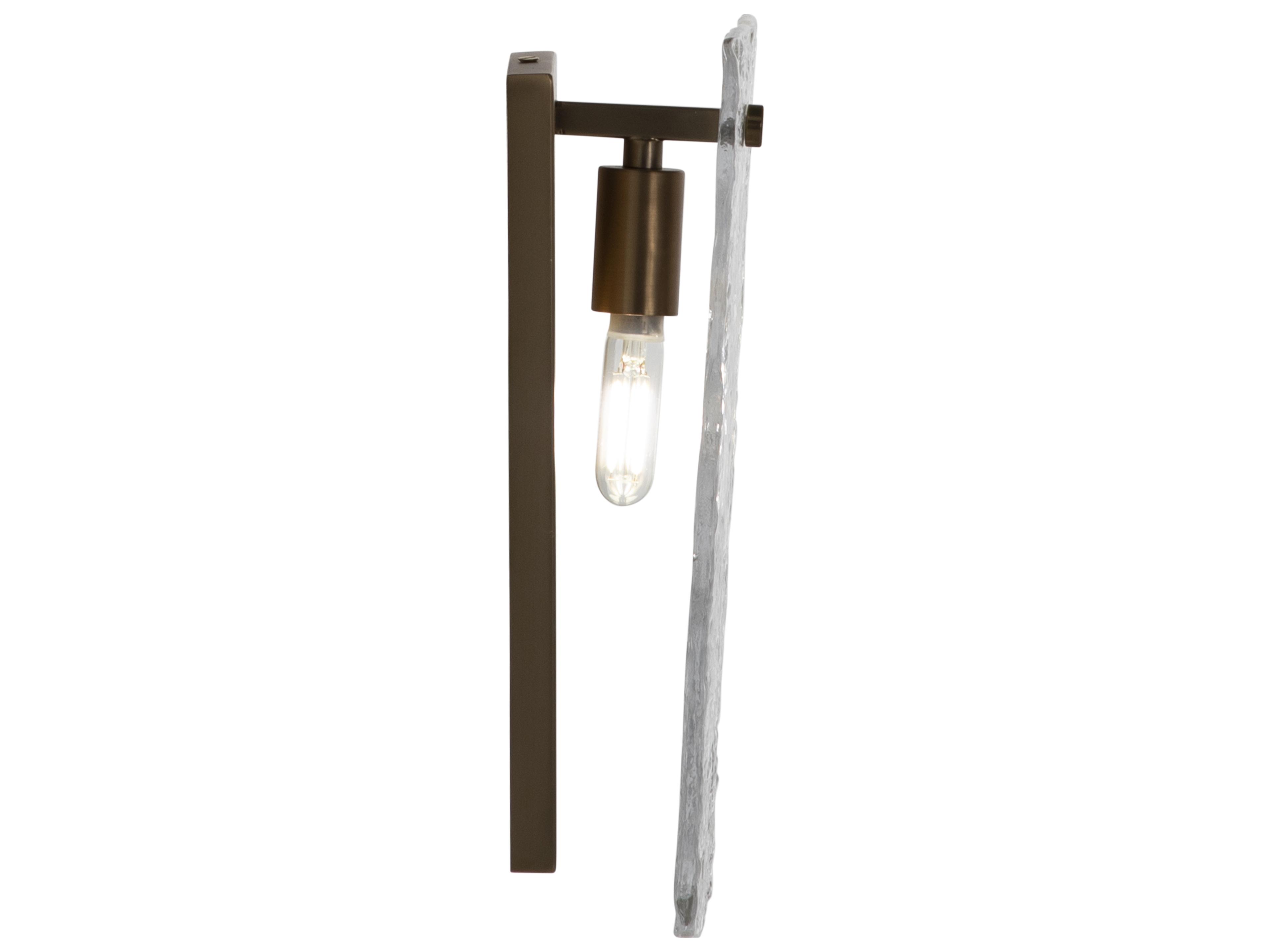 Gabby Augusta 1-Light Antique Brass Cast Glass Yellow Wall Sconce