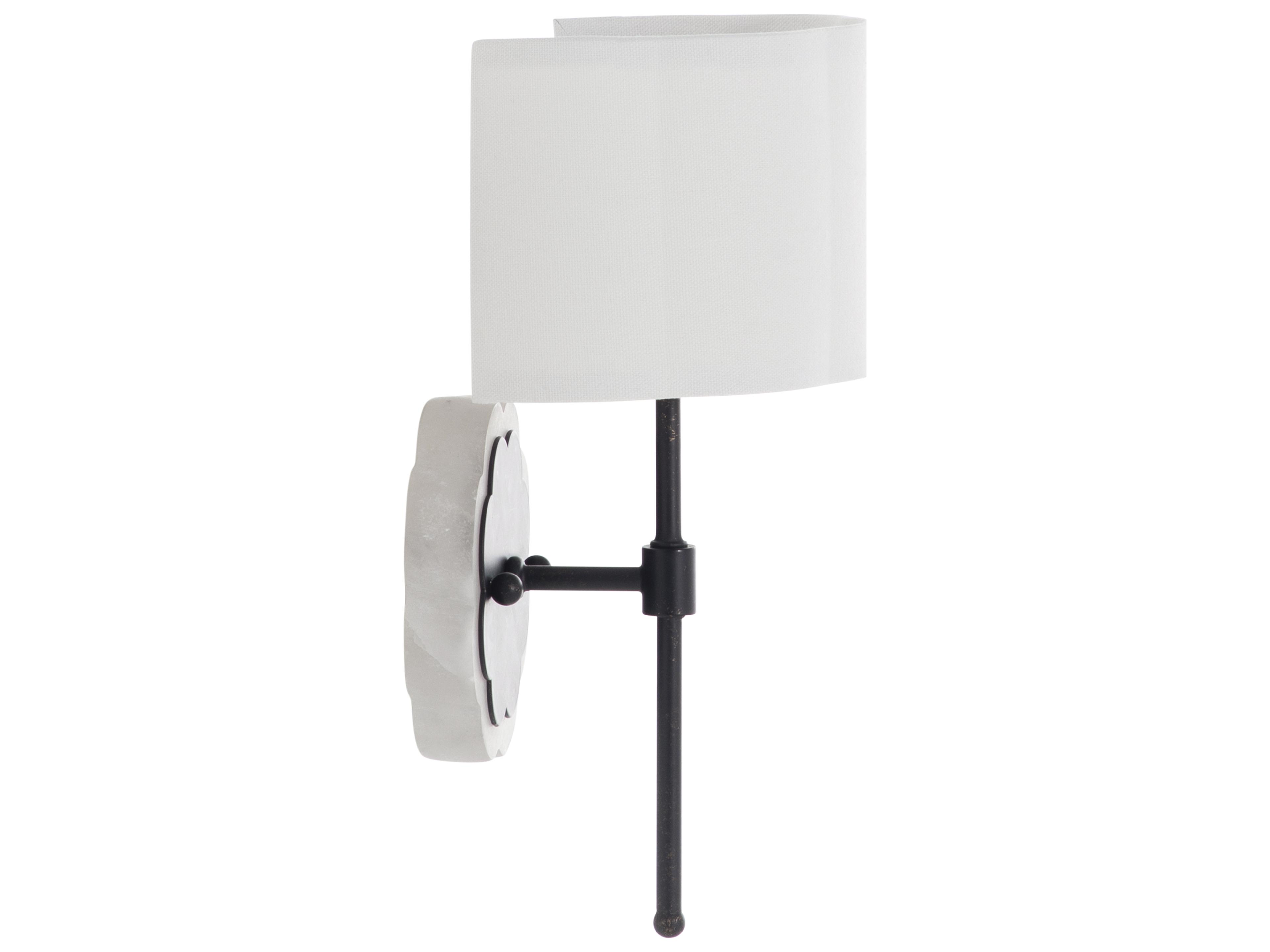 Gabby Shirley 1-light Brushed Black Natural Alabaster Wall Sconce