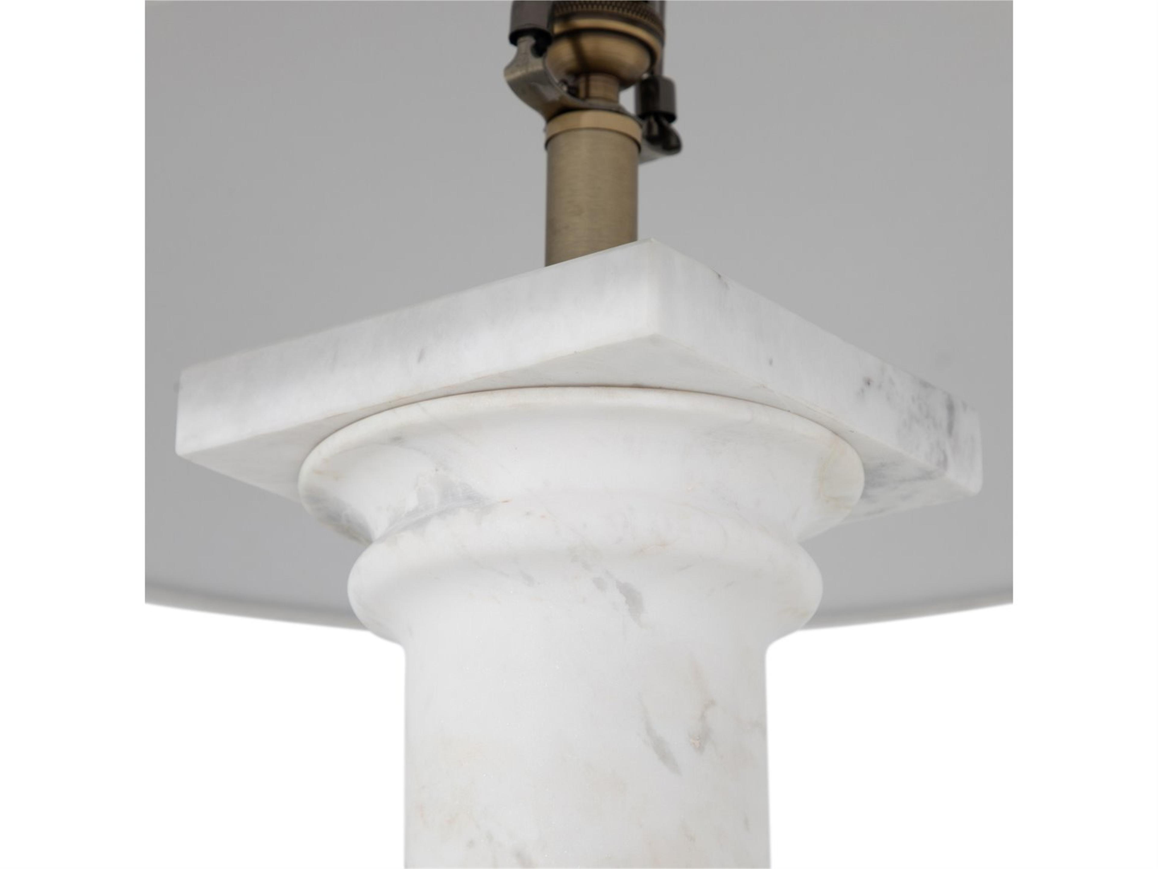 Gabby Zeno Brushed Brass White Buffett Lamp