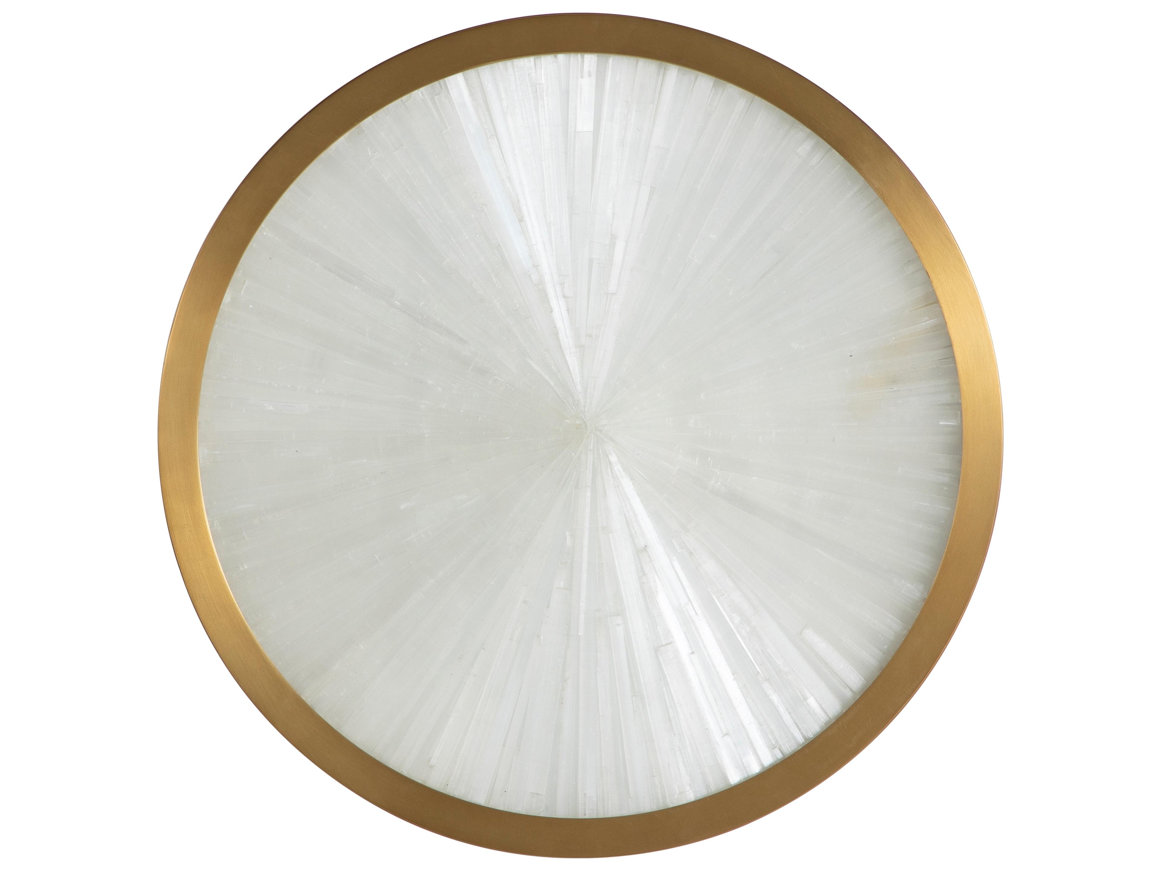 Neptune 1-Light Rubbed Brass Natural Selenite LED Wall Sconce