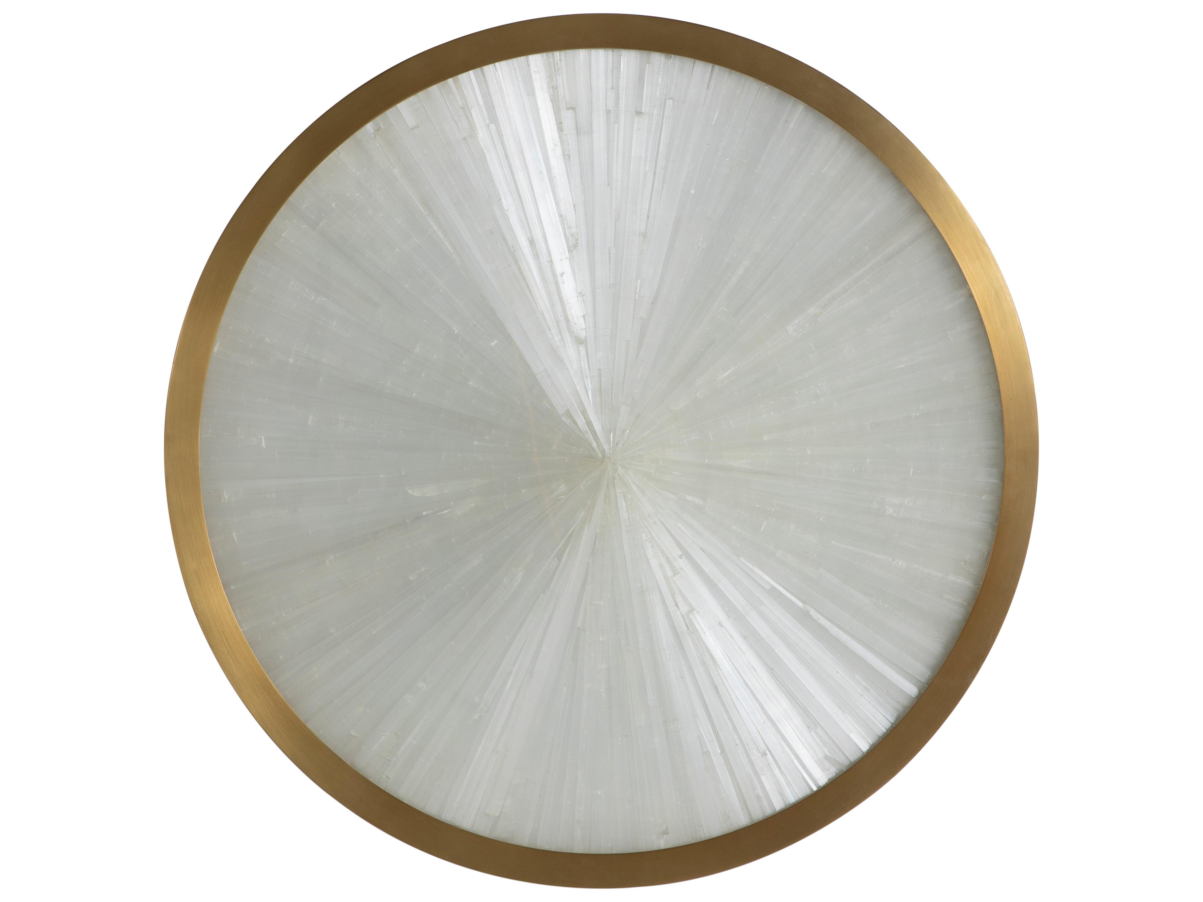 Neptune 1-Light Rubbed Brass Natural Selenite LED Wall Sconce