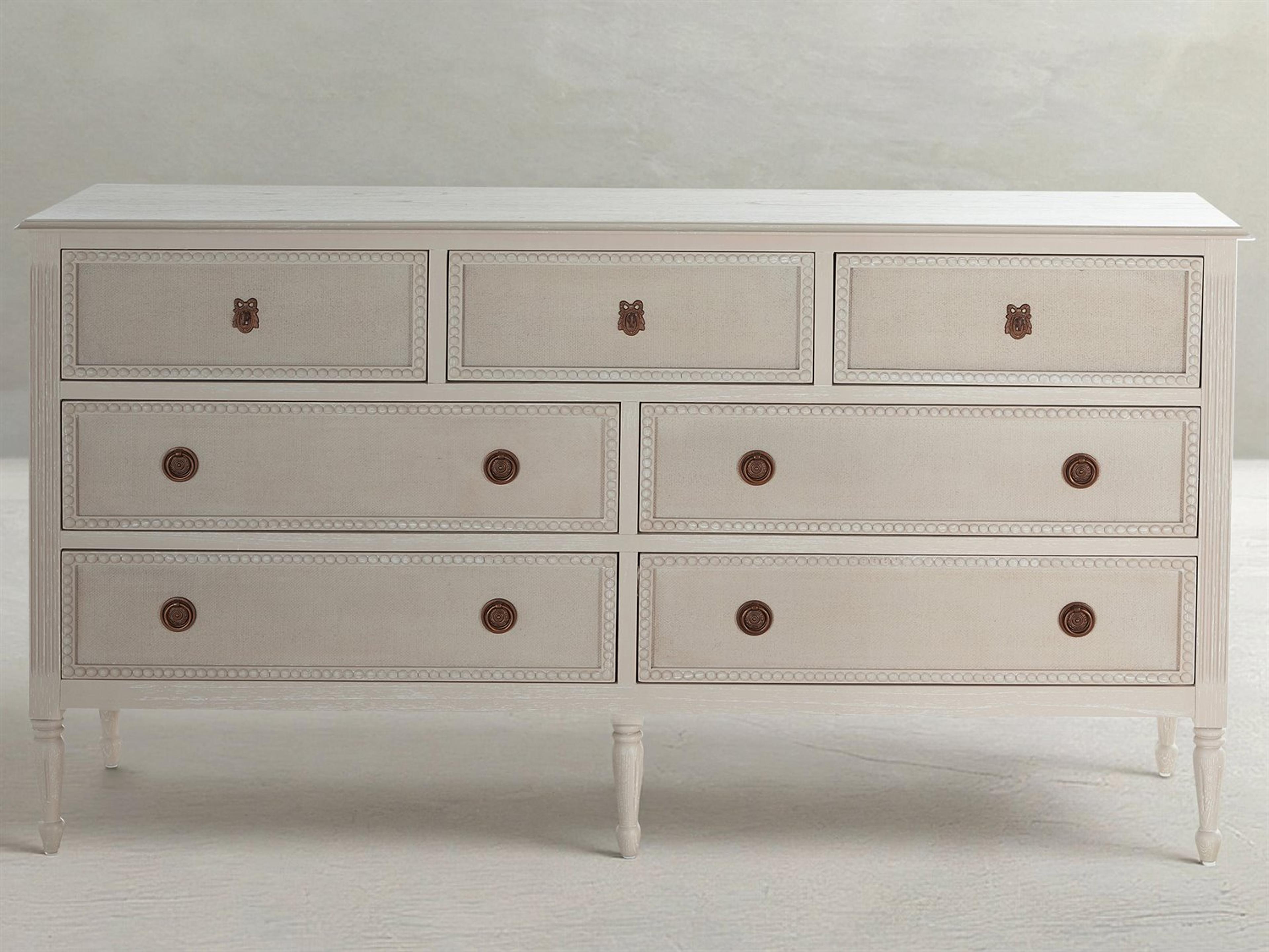 Caroline 7-Drawers Mindi Wood Double Dresser