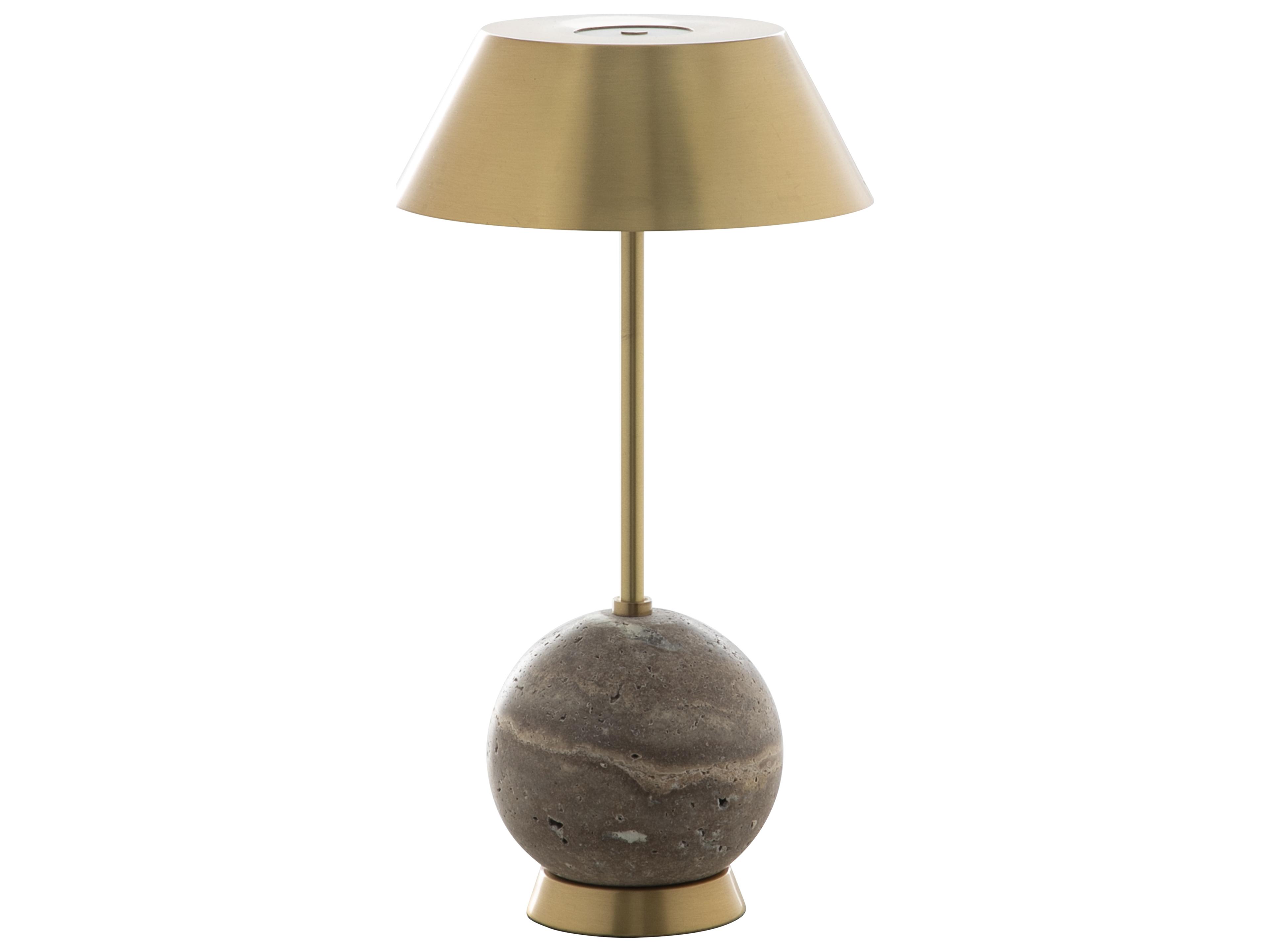 Firefly Antique Brass Marron Imperial Brown Table Lamp