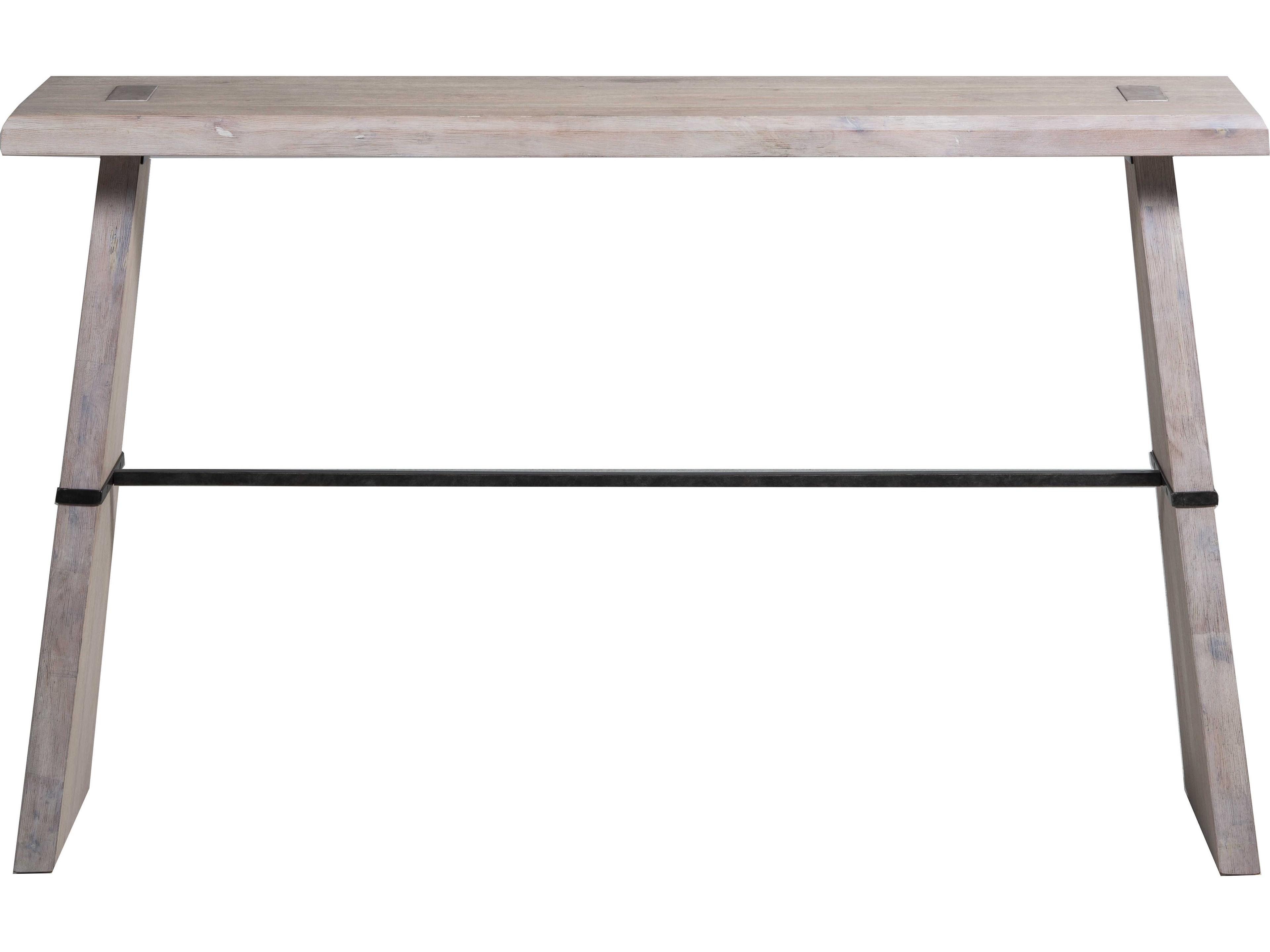 Gabby Havana Rectangular Wood Sesame White Brass Console Table