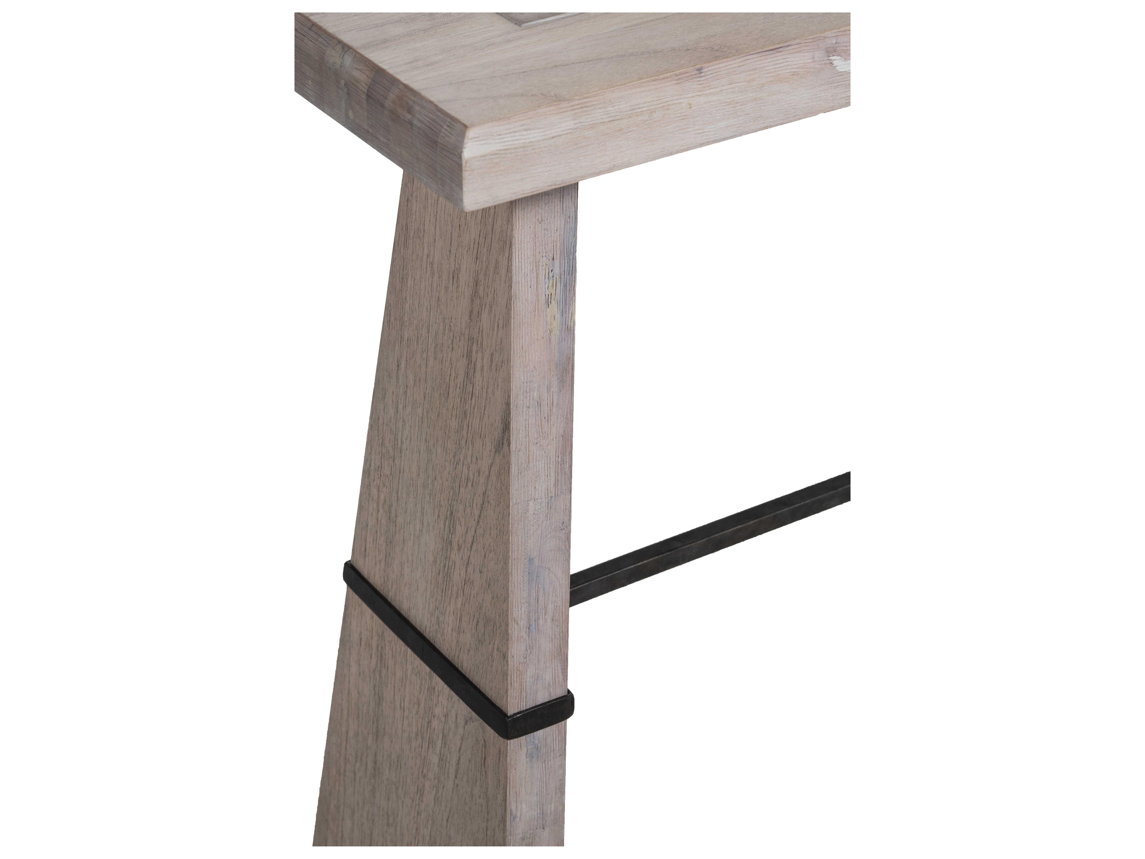 Gabby Havana Rectangular Wood Sesame White Brass Console Table