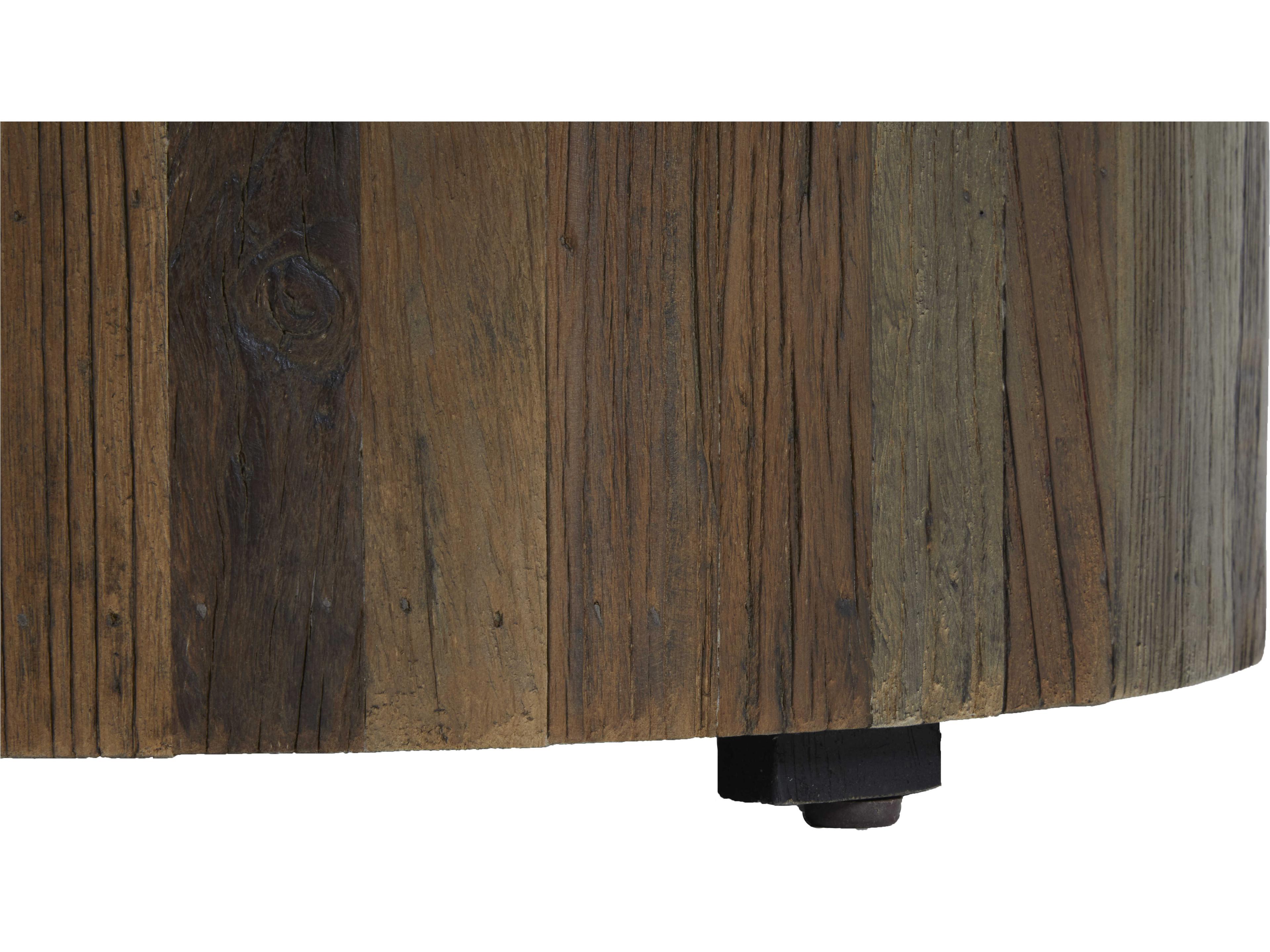 Gabby Cyrano Round Wood Dark Elm End Table