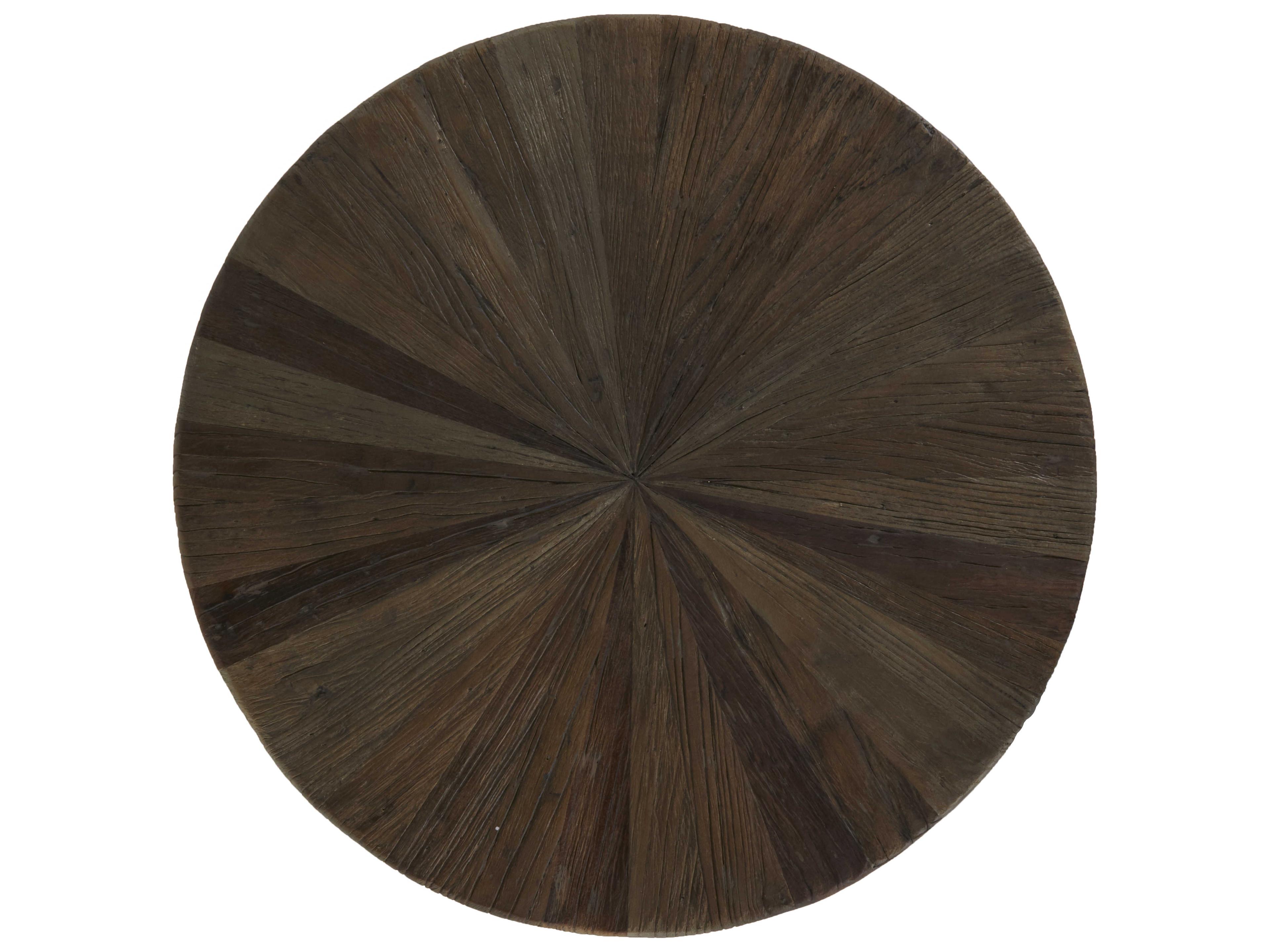 Gabby Cyrano Round Wood Dark Elm End Table