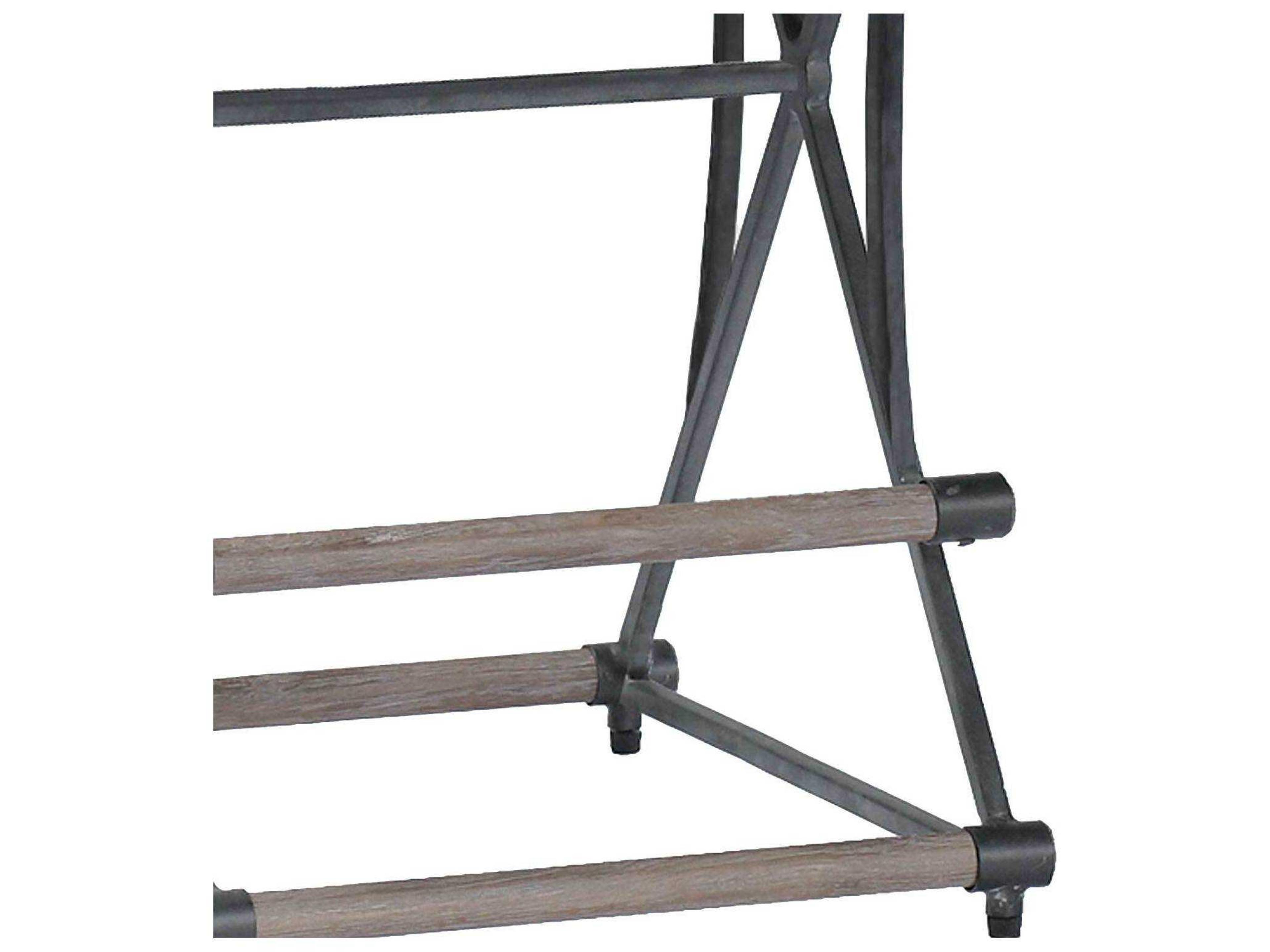 Gabby Frederick Upholstered Soft Chamois & Aged Black Counter Stool