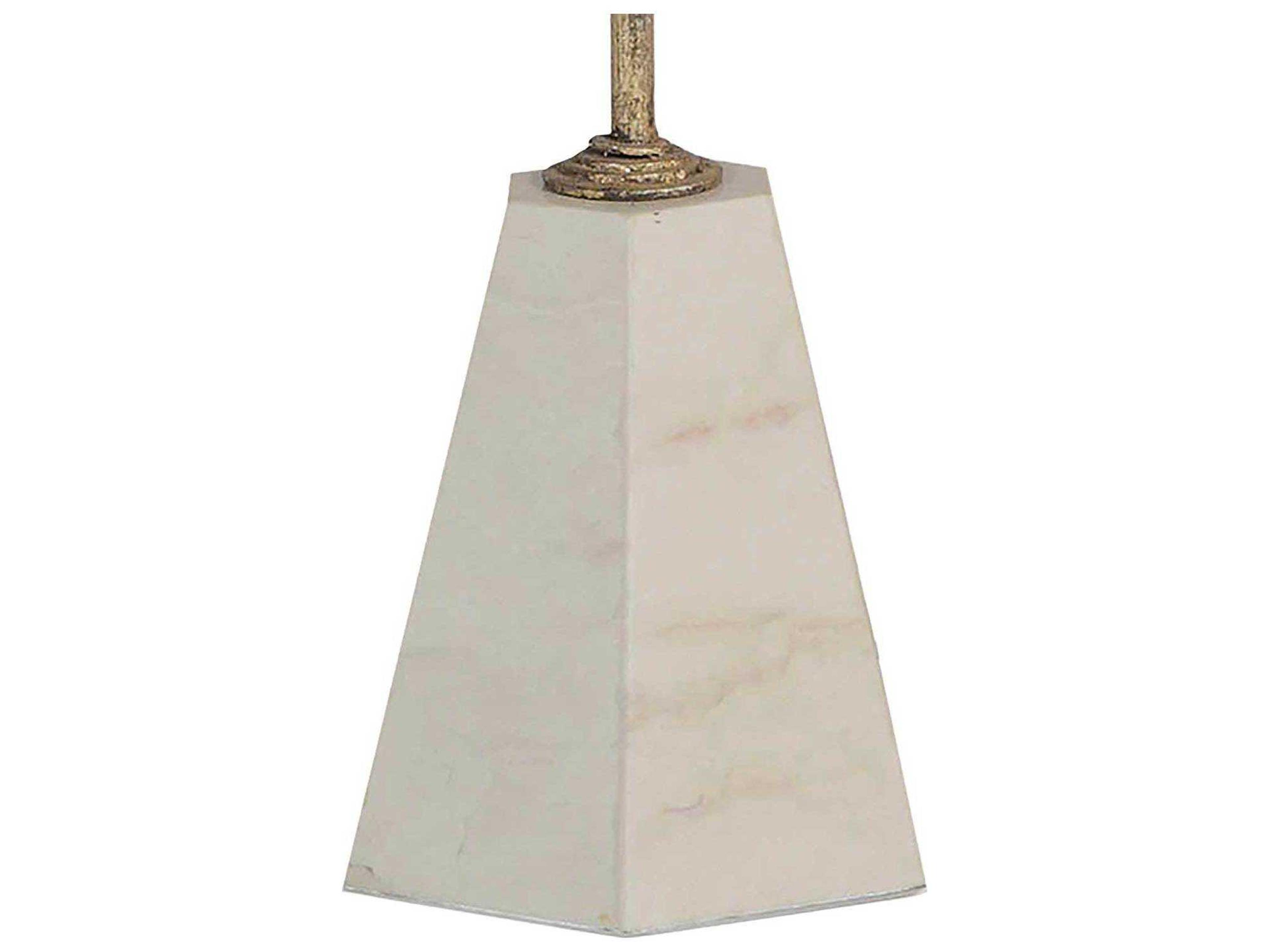 Gabby Lucinda Hexagon Metal Antique Gold & Cream Marble End Table