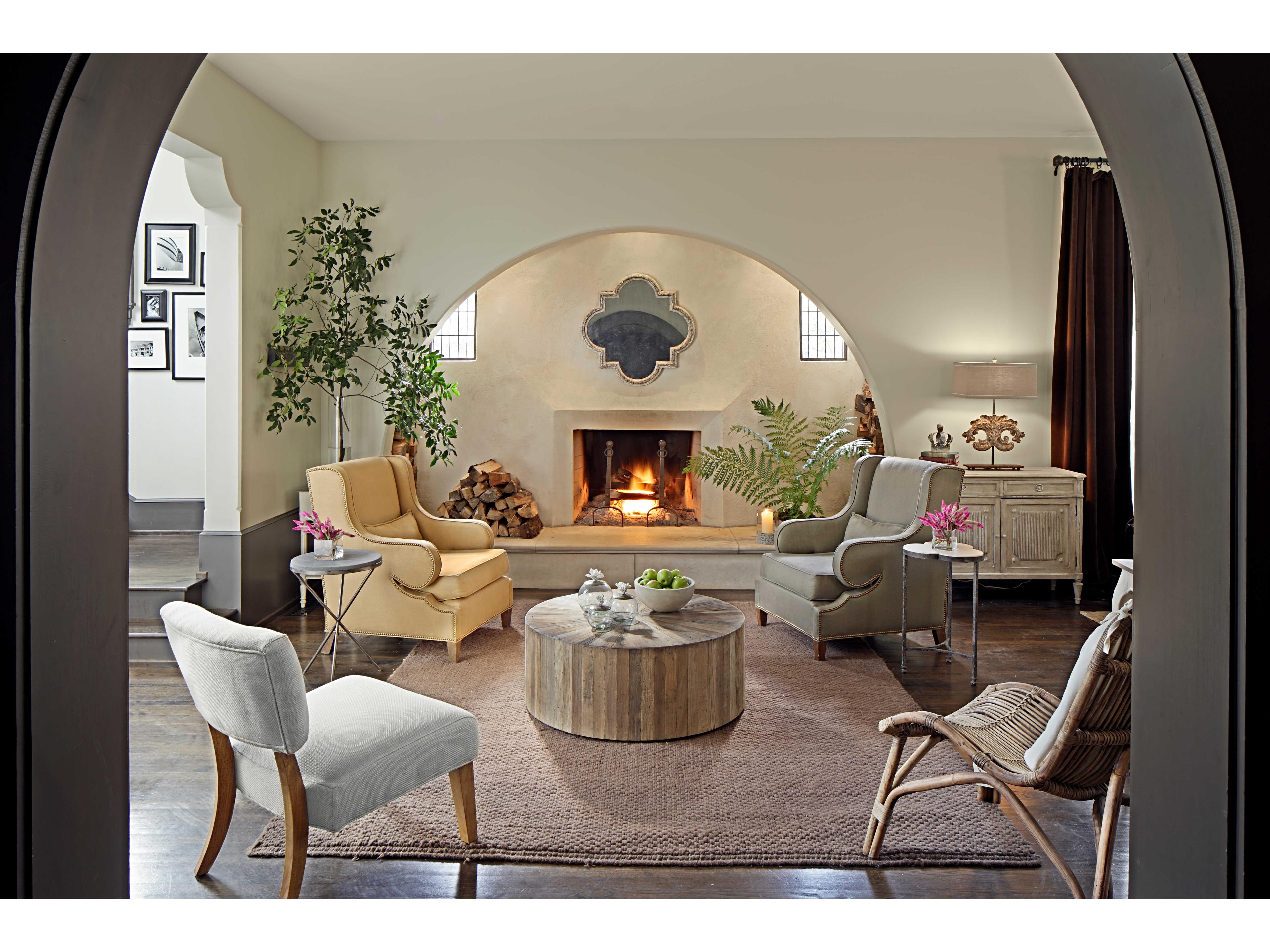 Gabby Cyrano Natural Elm 39" Round Wood Coffee Table