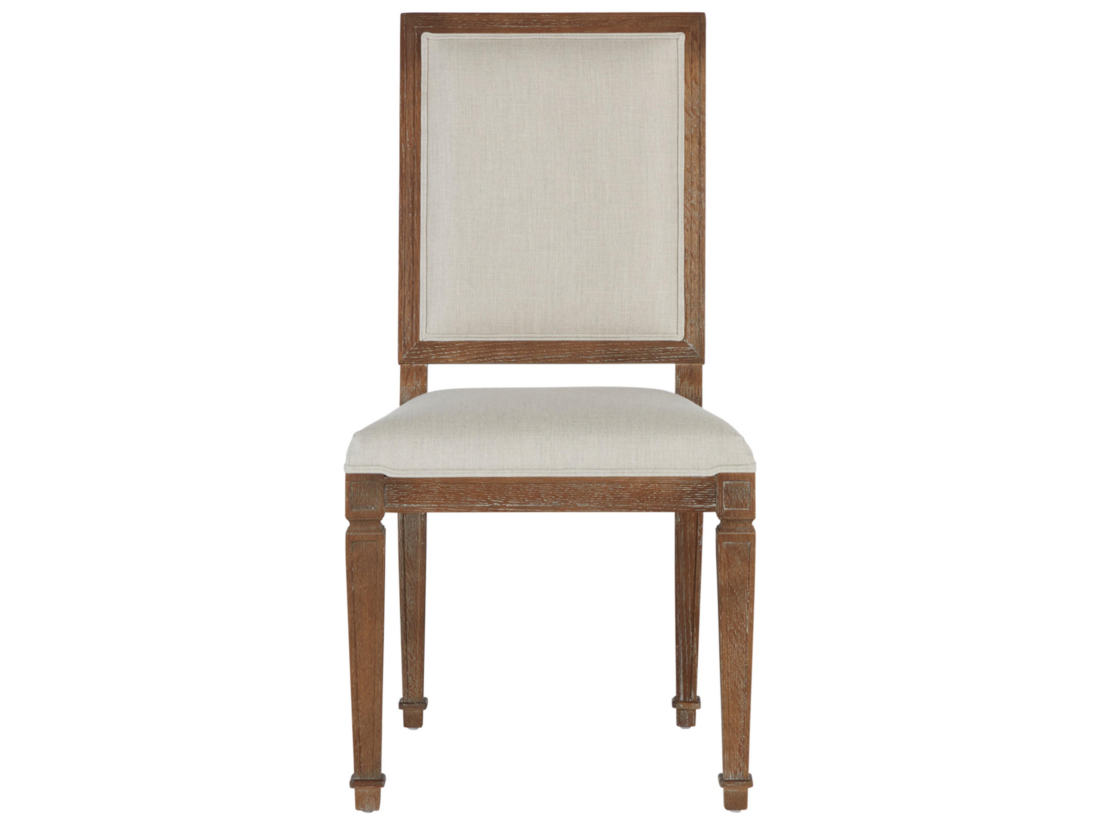 Gabby Danielle Oak Wood White Upholstered Armless Dining Chair