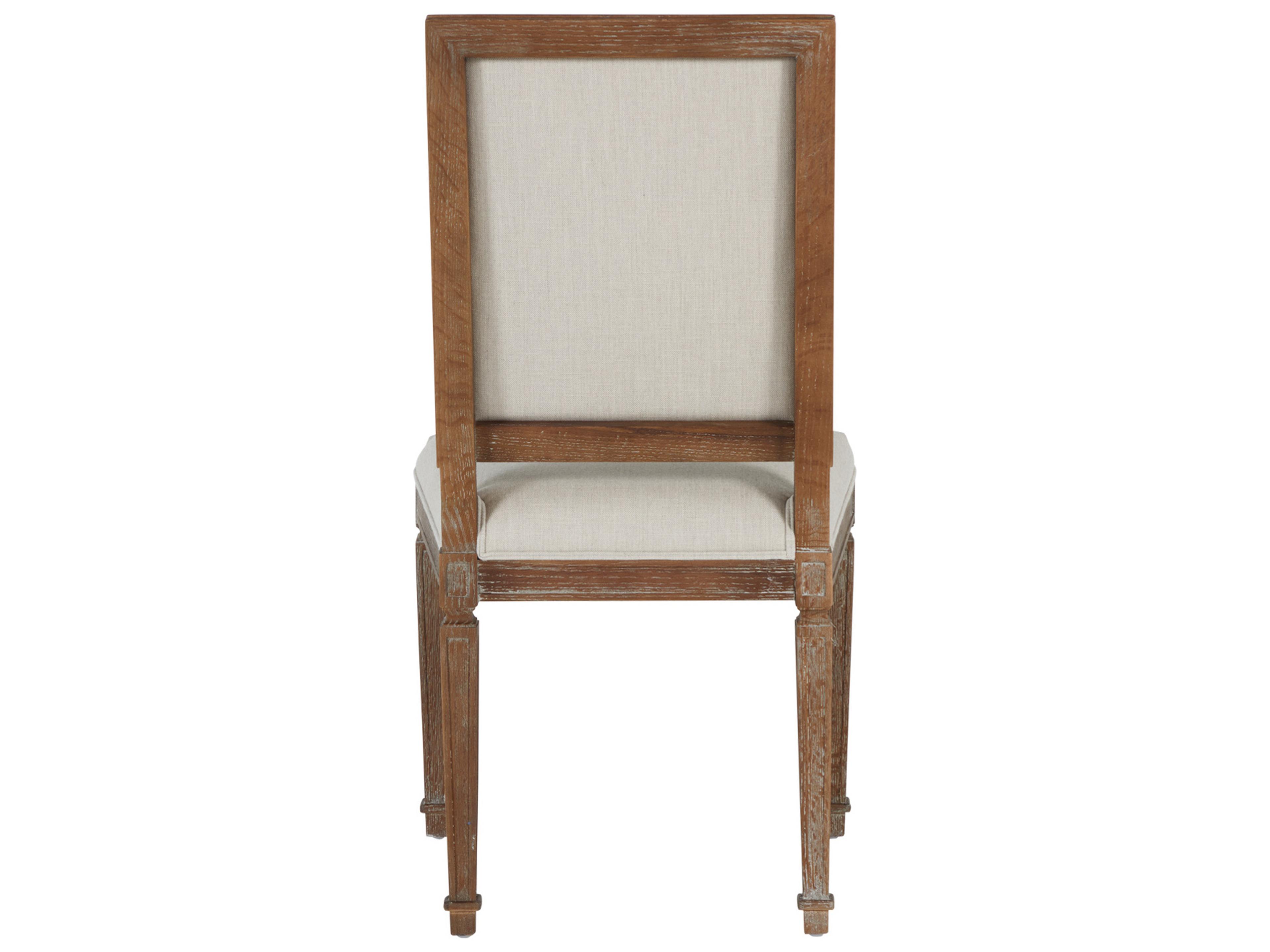 Gabby Danielle Oak Wood White Upholstered Armless Dining Chair