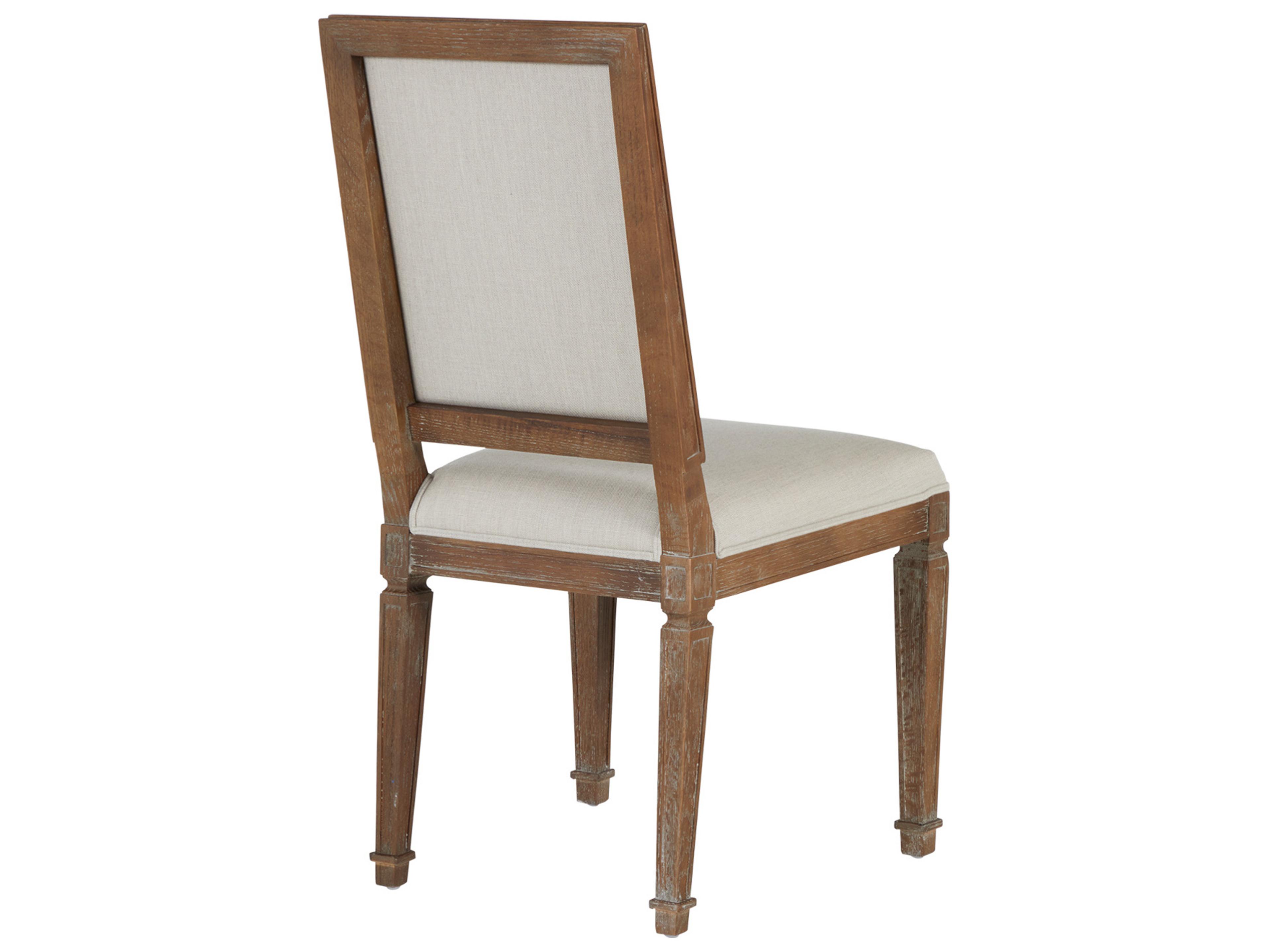 Gabby Danielle Oak Wood White Upholstered Armless Dining Chair