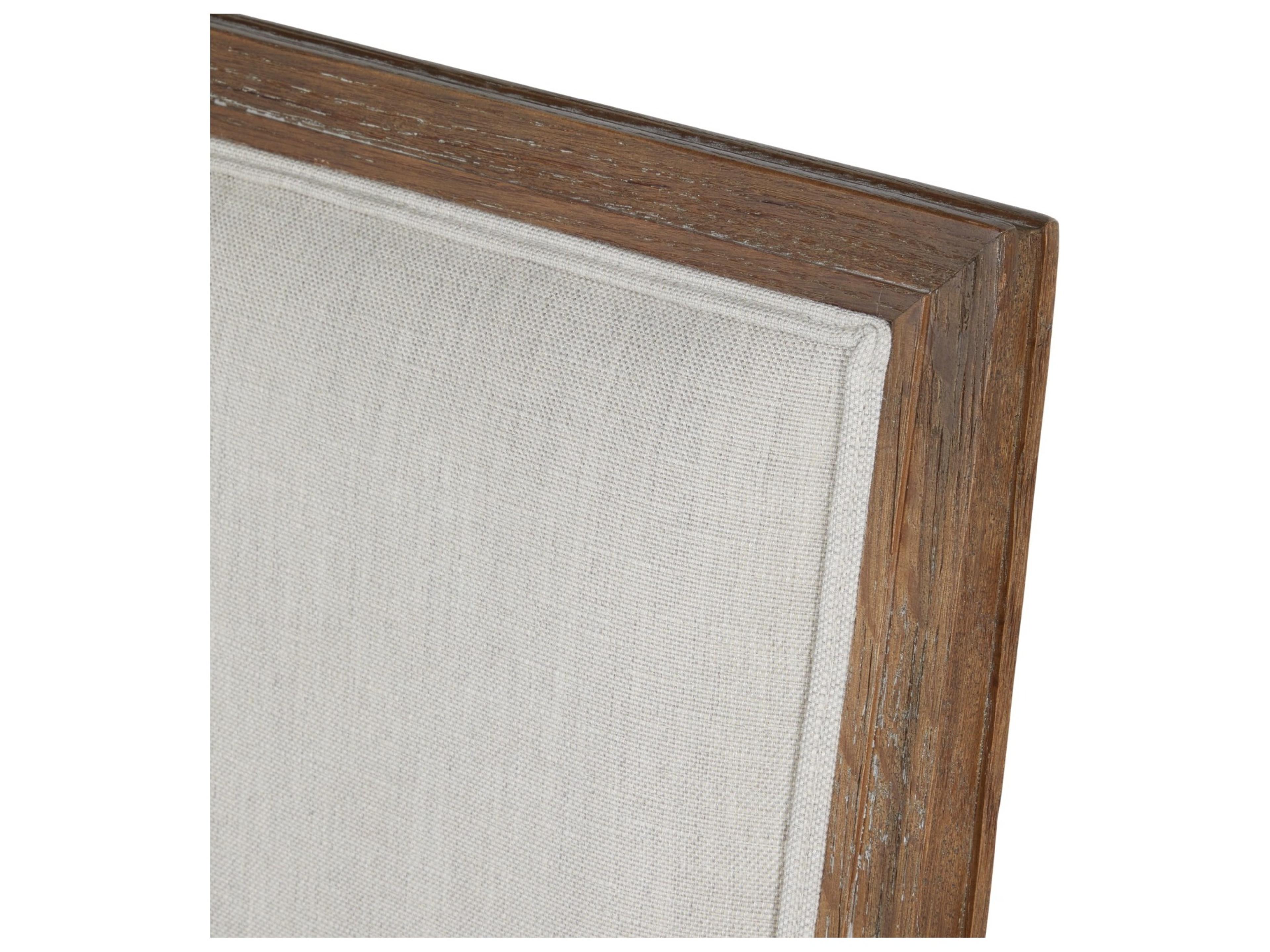 Gabby Danielle Oak Wood White Upholstered Armless Dining Chair