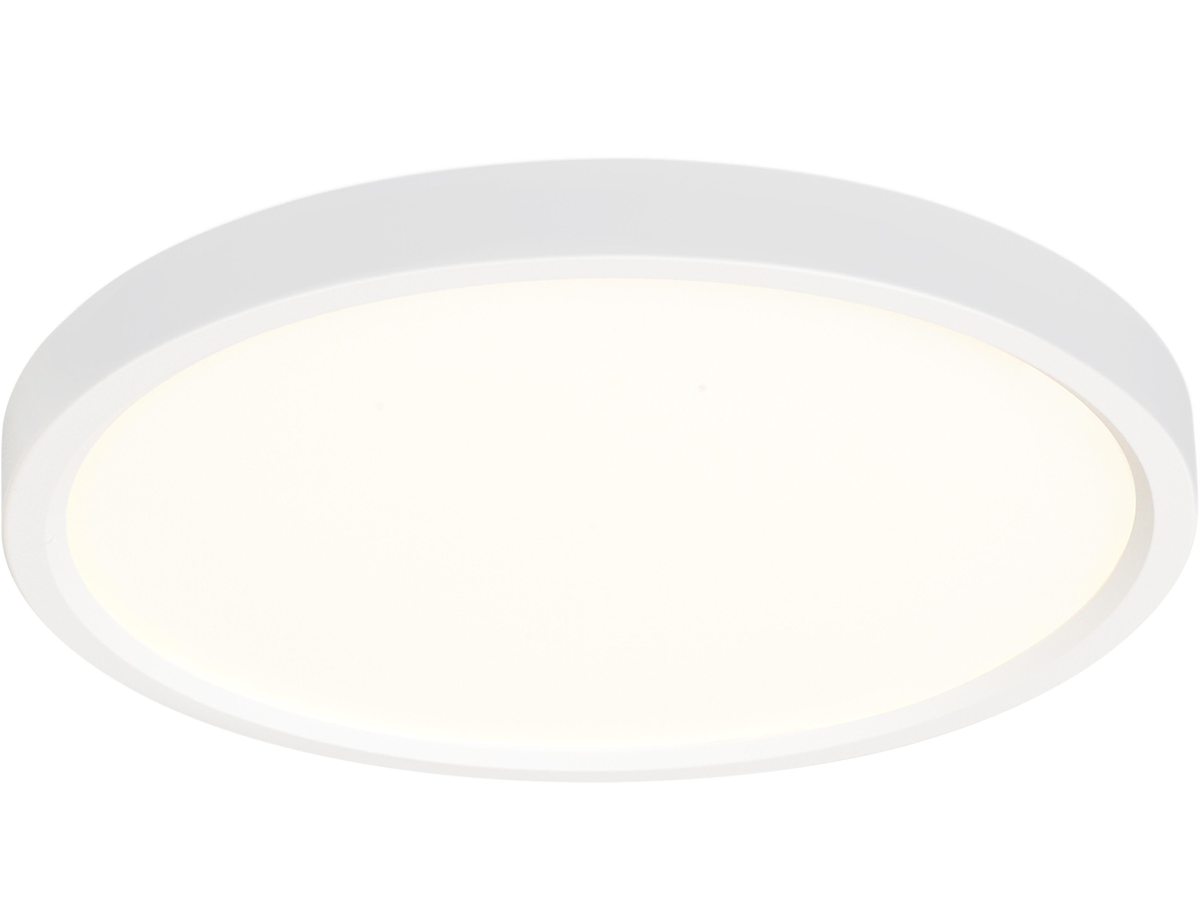 Lotus 1-Light White Round Flush Mount