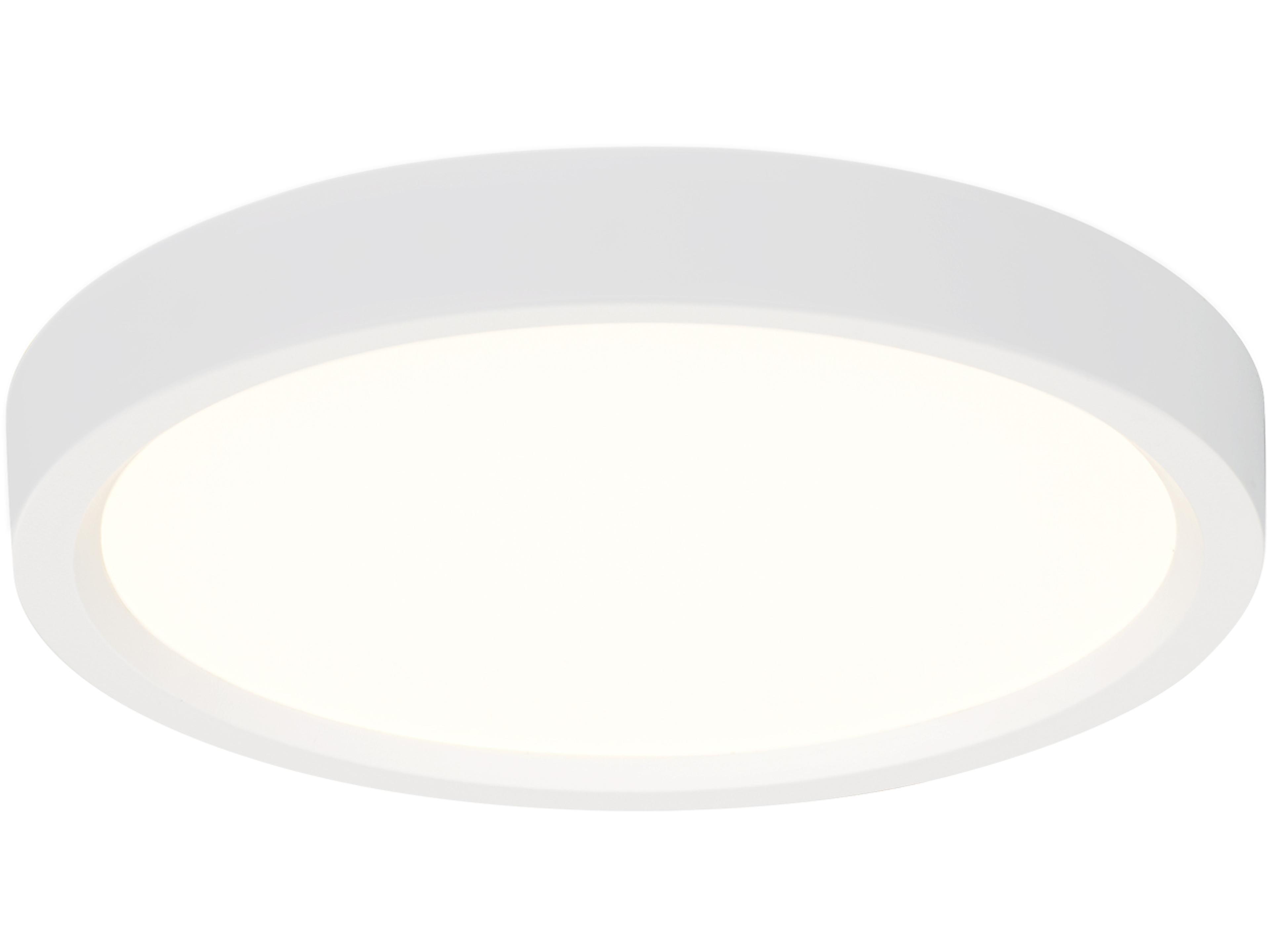Lotus 1-Light White Round Flush Mount