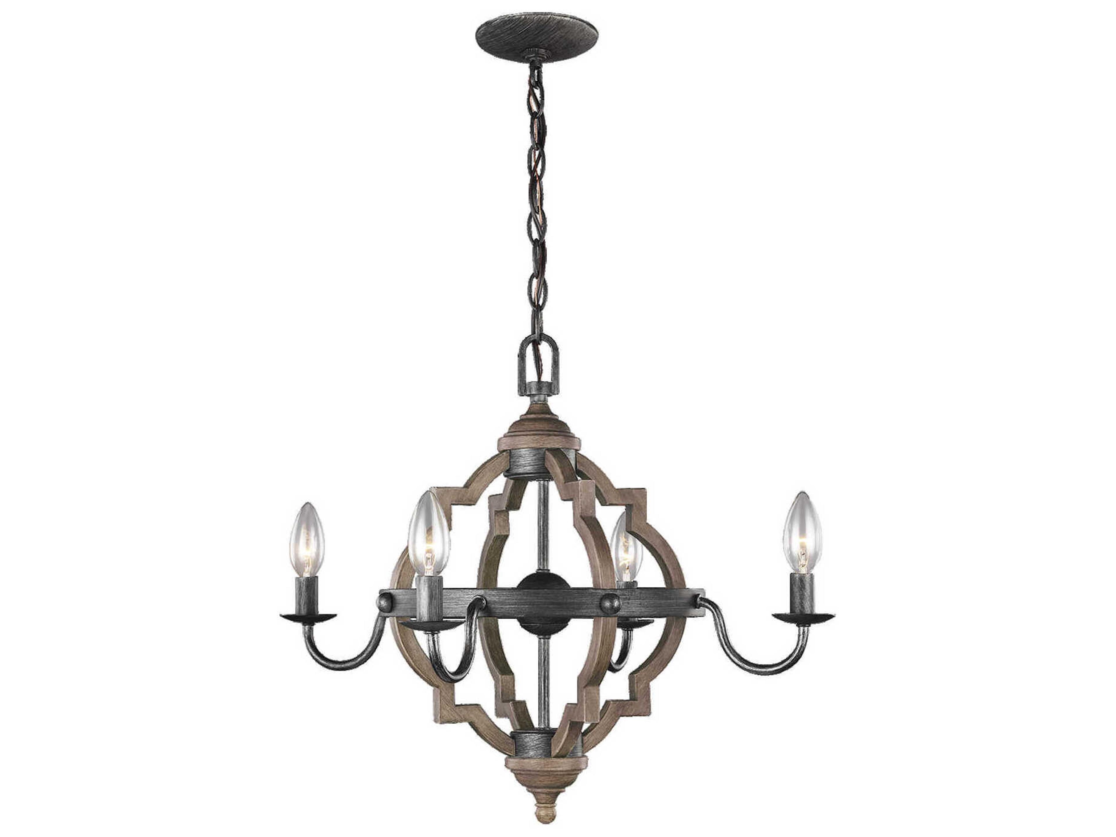 Socorro 4-Light Stardust Brown Candelabra Chandelier