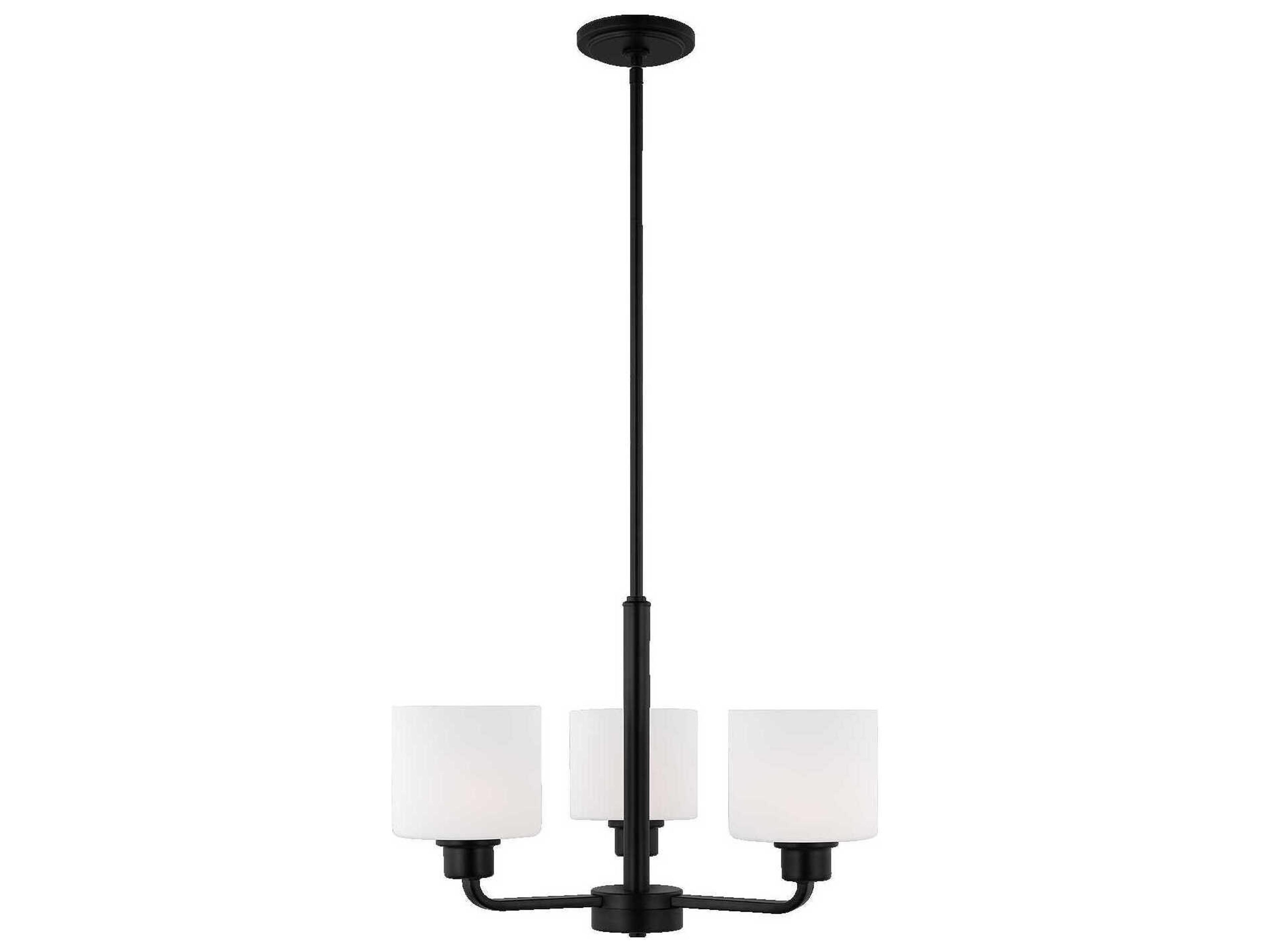 Canfield 3-Light Chandelier in Midnight Black