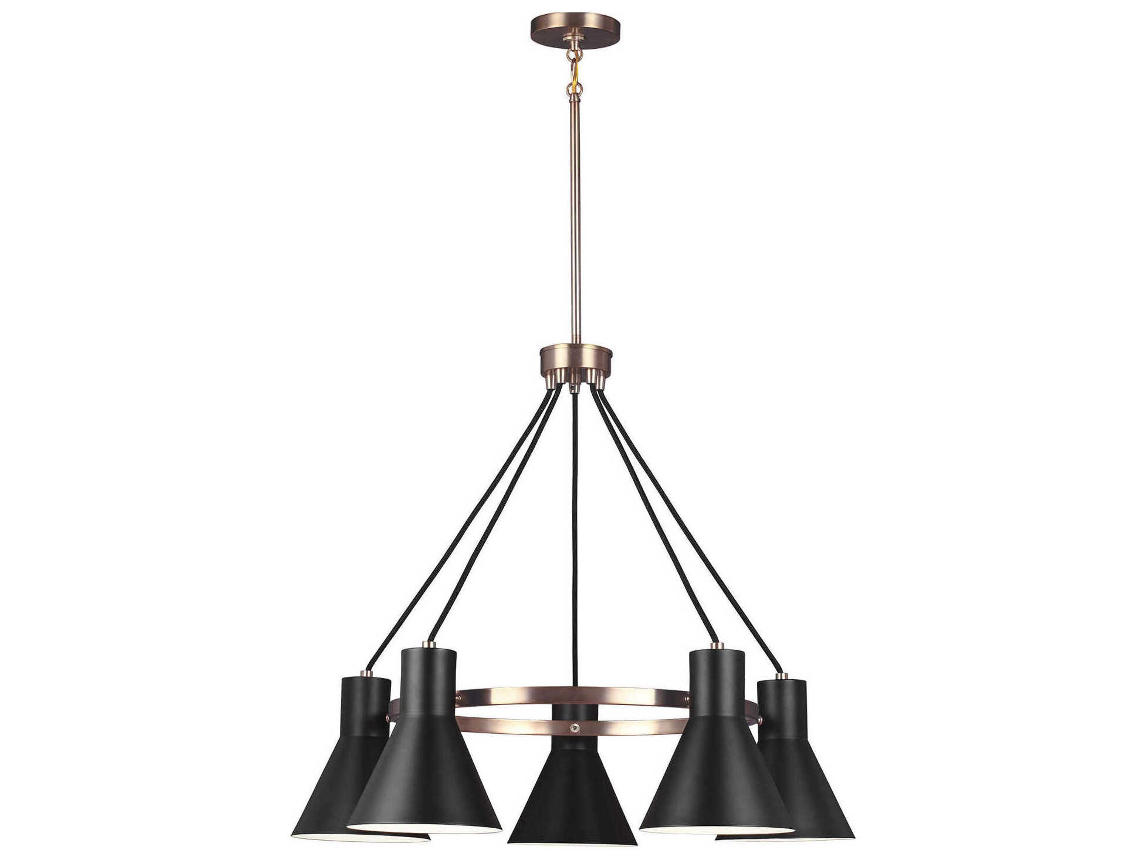 Towner 5-Light Satin Brass Chandelier