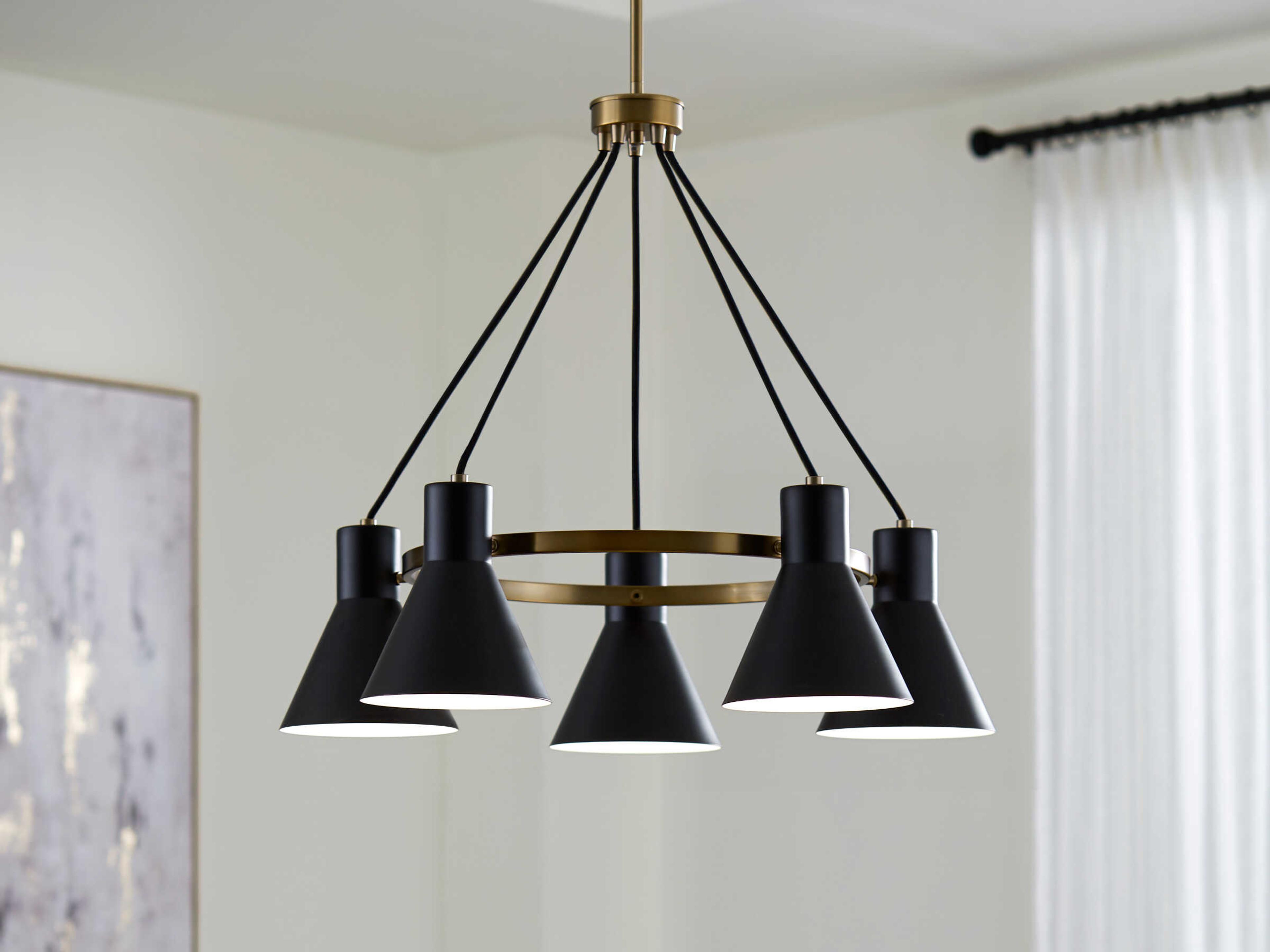 Generation Lighting Towner 5-Light Satin Brass Chandelier