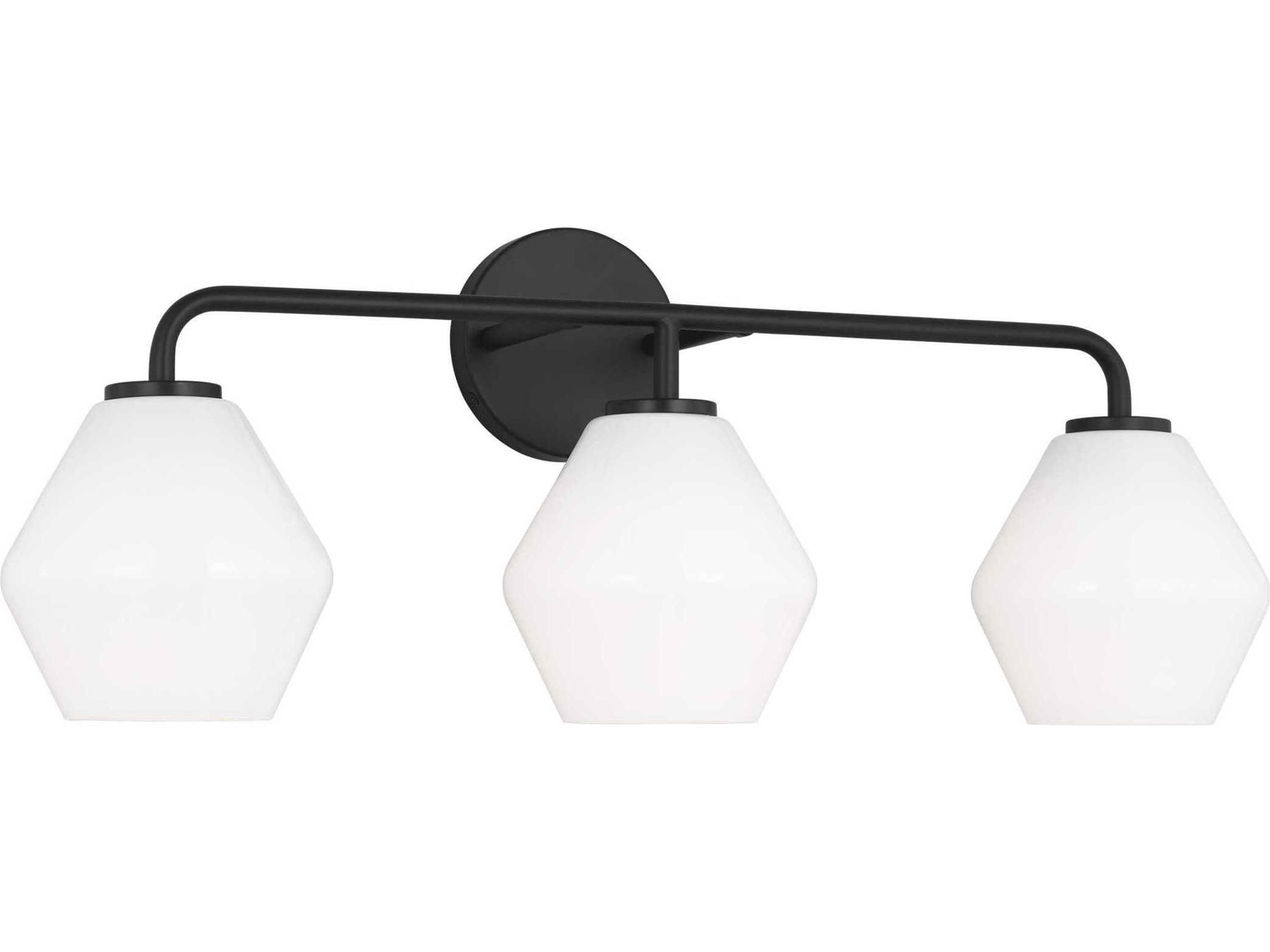 Generation Lighting Jett 3-Light Midnight Black Vanity Light