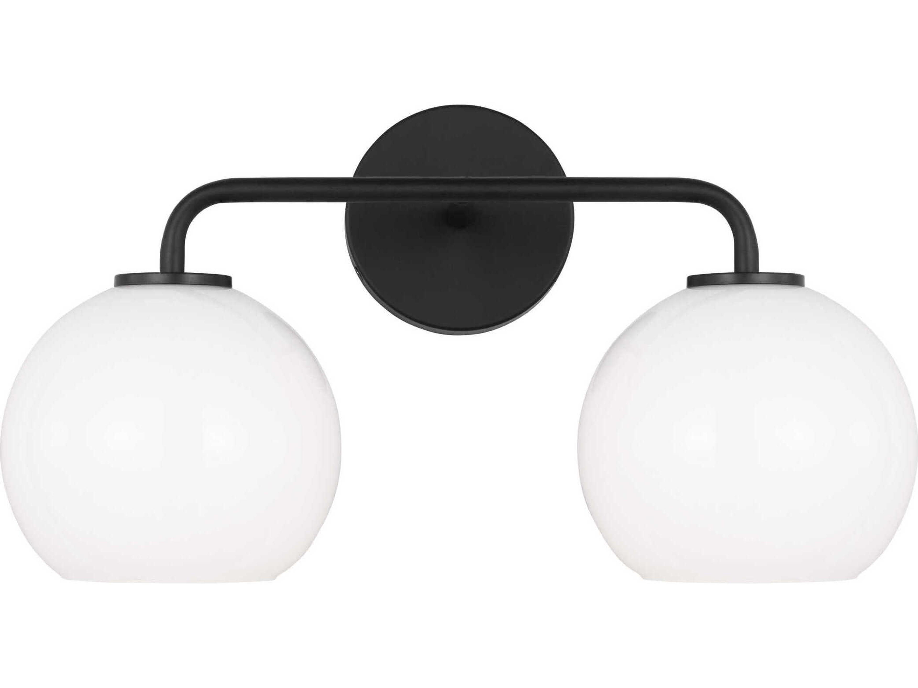 Orley 2-Light Midnight Black Vanity Light